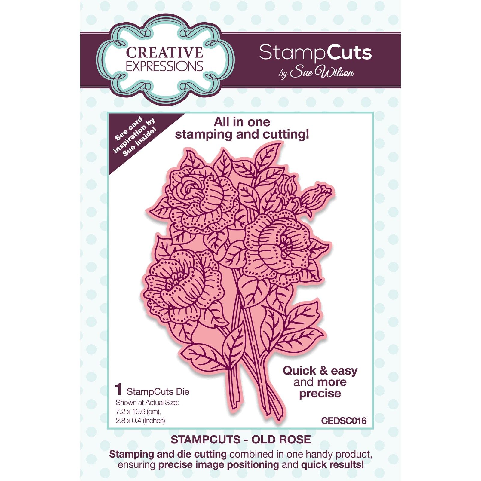 Creative Expressions • StampCuts Craft Die Old Rose