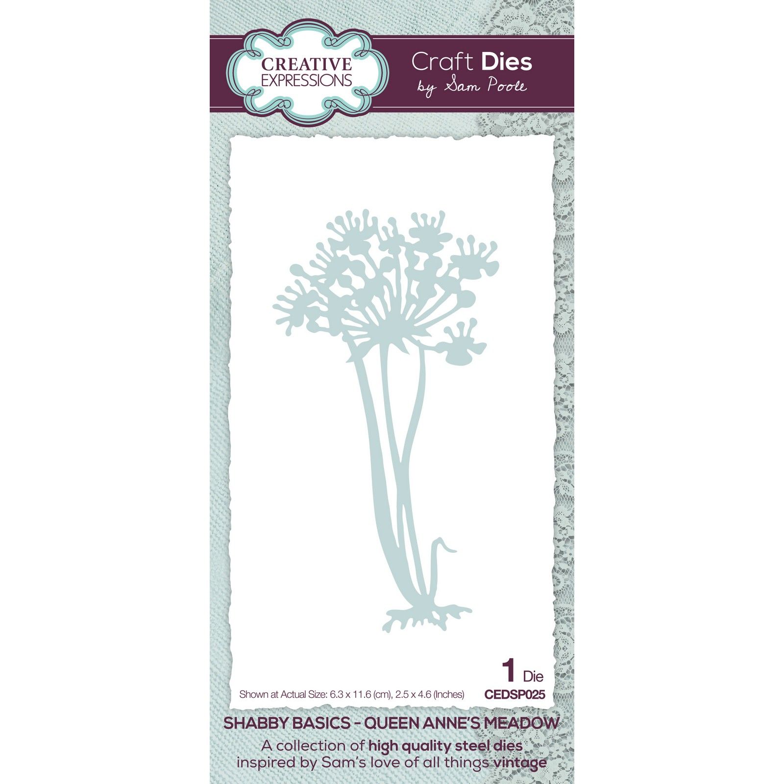 Creative Expressions • Shabby Basics Craft Die Queen Anne's Meadow