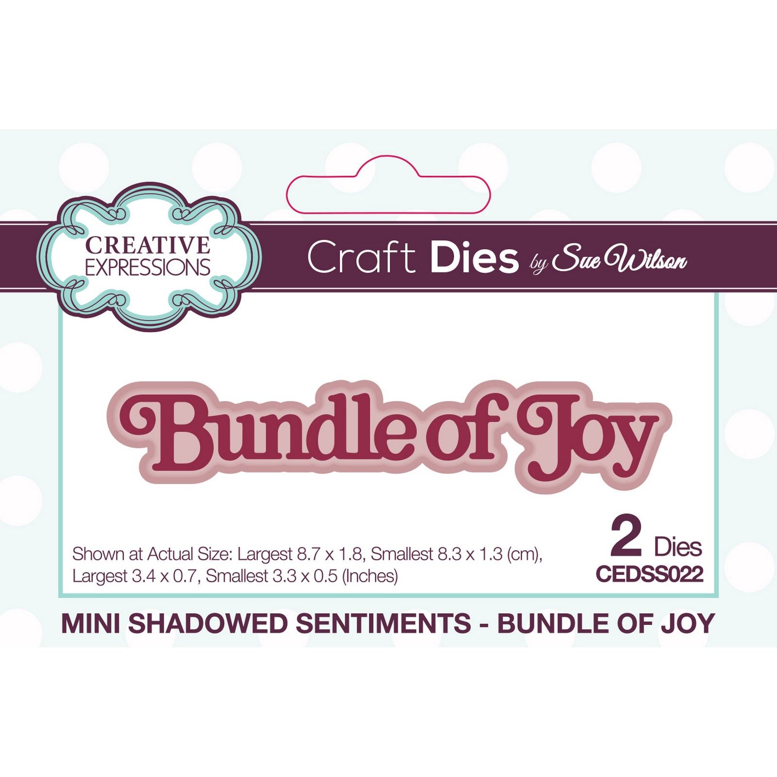 Creative Expressions • Craft Die Mini Shadowed Sentiments Bundle Of Joy