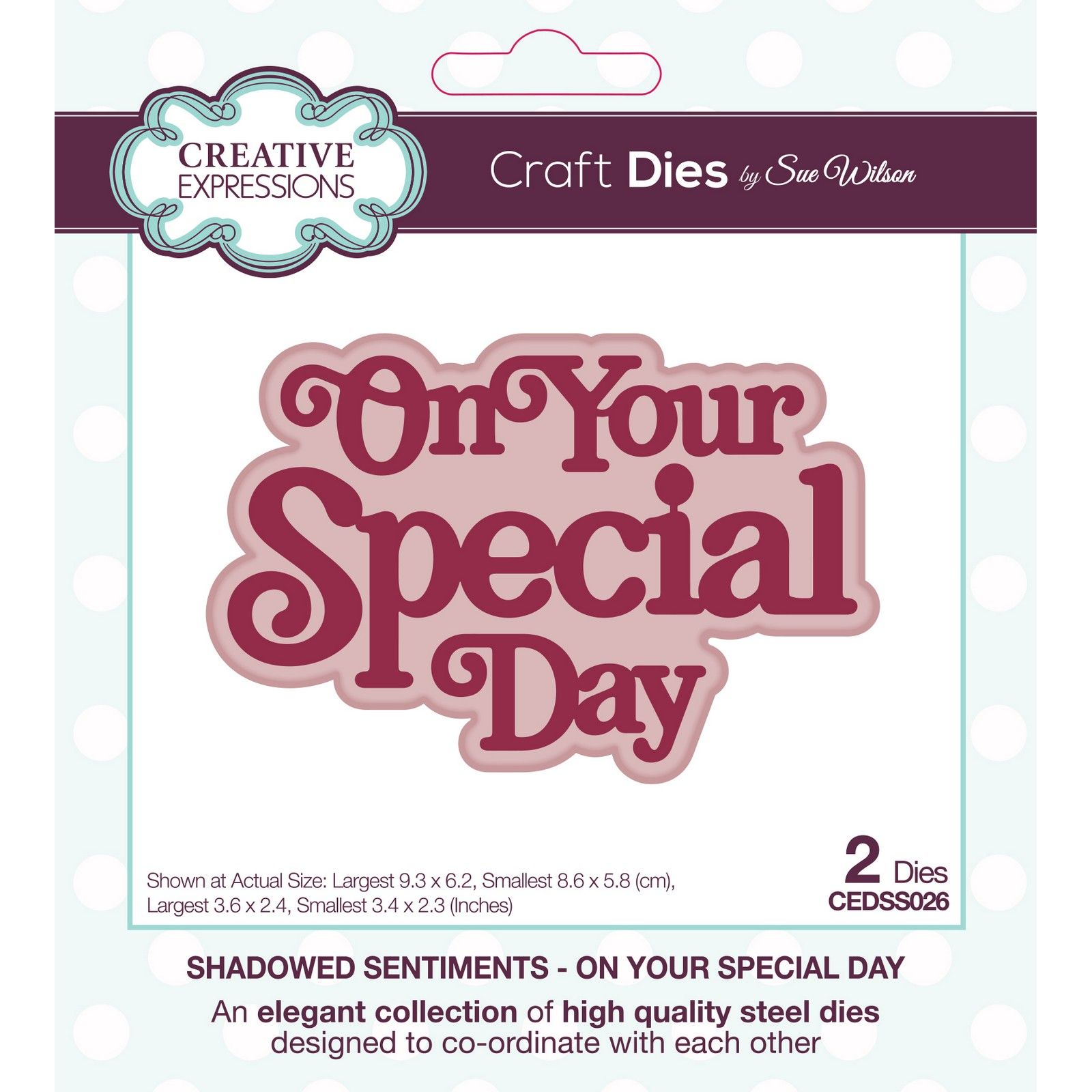 Creative Expressions • Shadowed Sentiments Matrice de Découpe on Your Special Day 