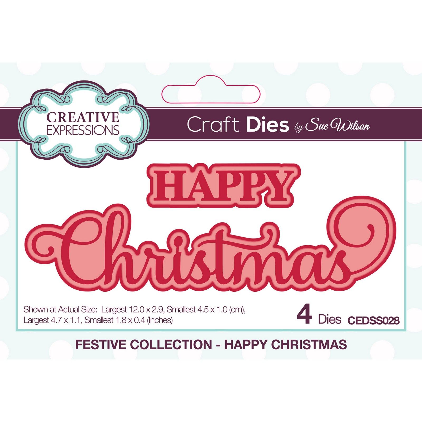 Creative Expressions • Festive Craft Die Happy Christmas