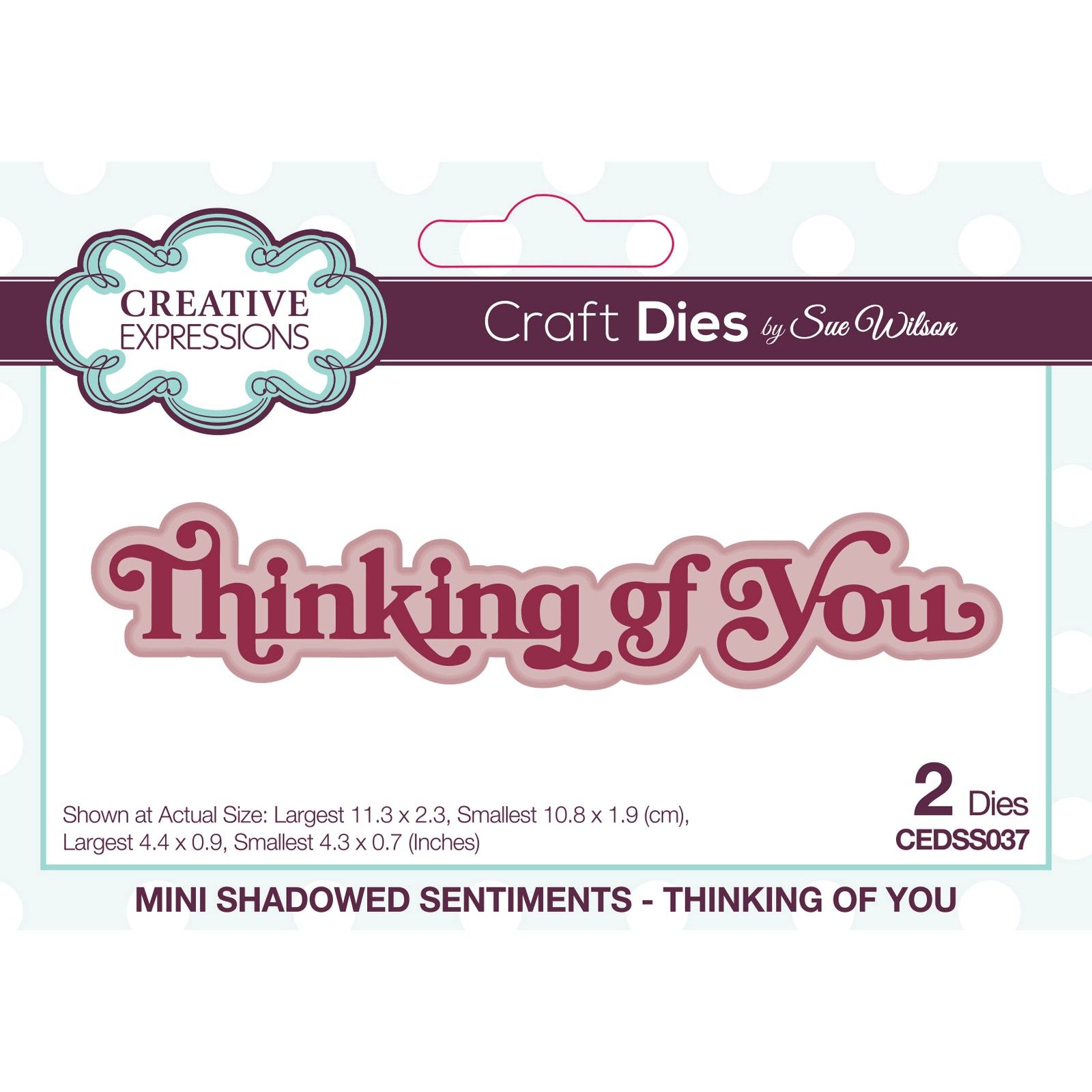 Creative Expressions • Mini Shadowed Sentiments Craft Die Thinking of You