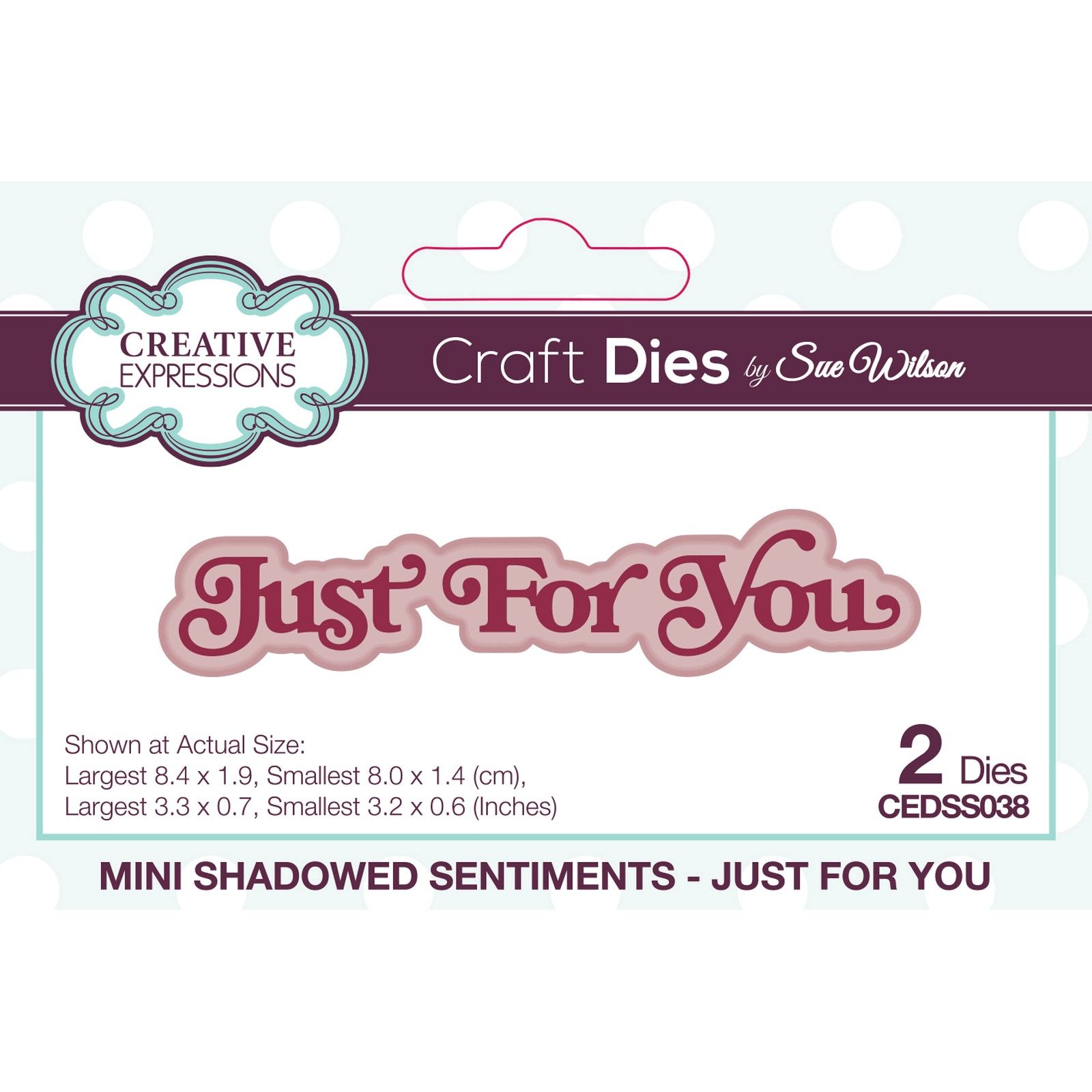 Creative Expressions • Mini Shadowed Sentiments Craft Die Just for You