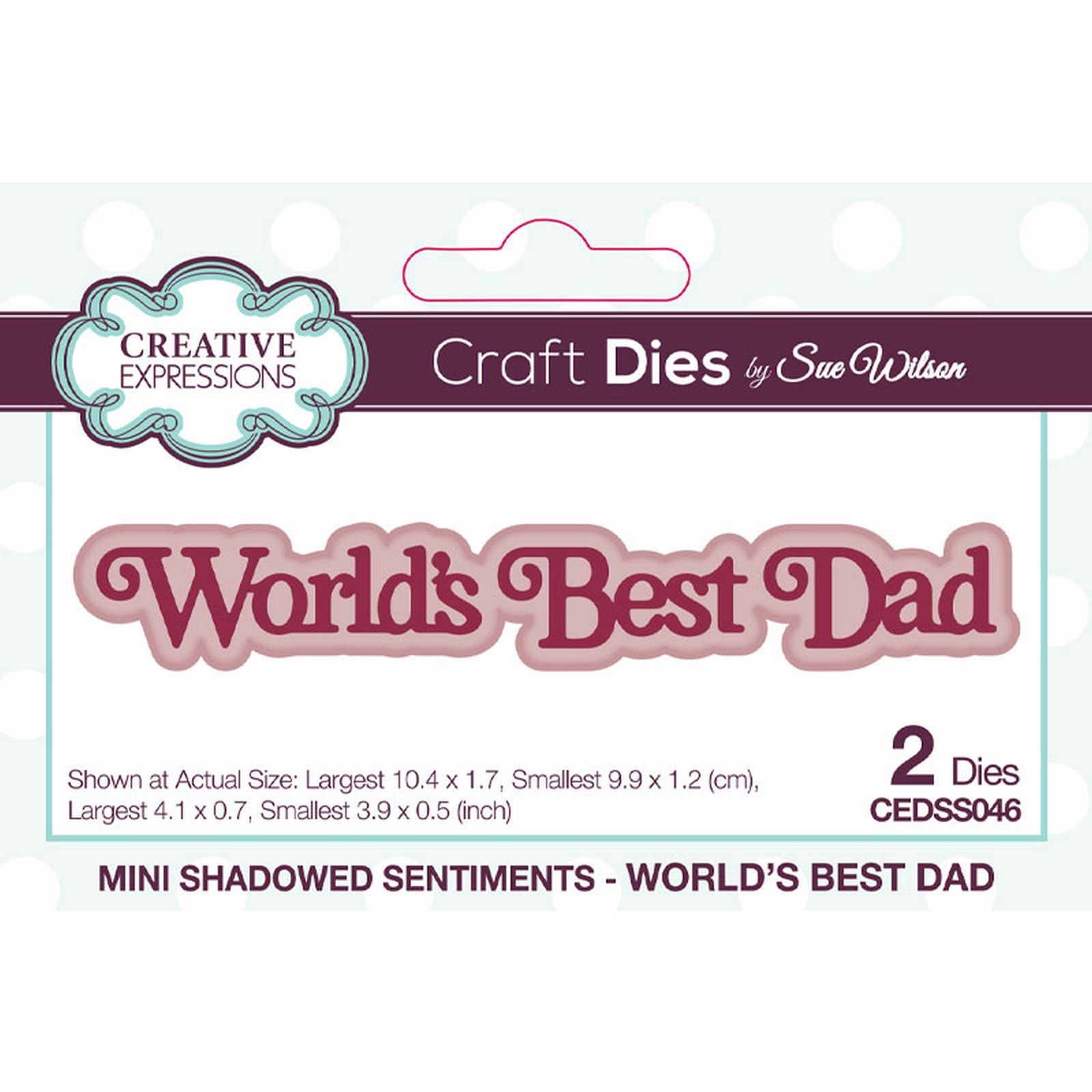 Creative Expressions • Mini Shadowed Sentiments Craft Die World's Best Dad