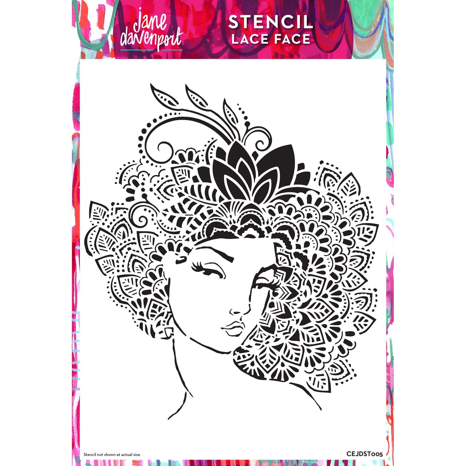 Creative Expressions • Stencil Lace Face 30,5x20,8cm