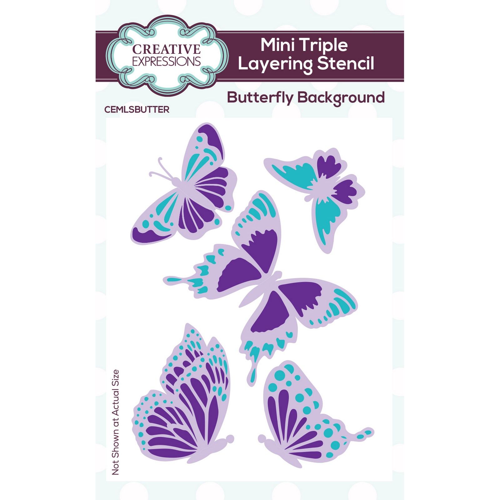 Creative Expressions • Mini Triple Layering Plantilla Butterfly Background 3piezas