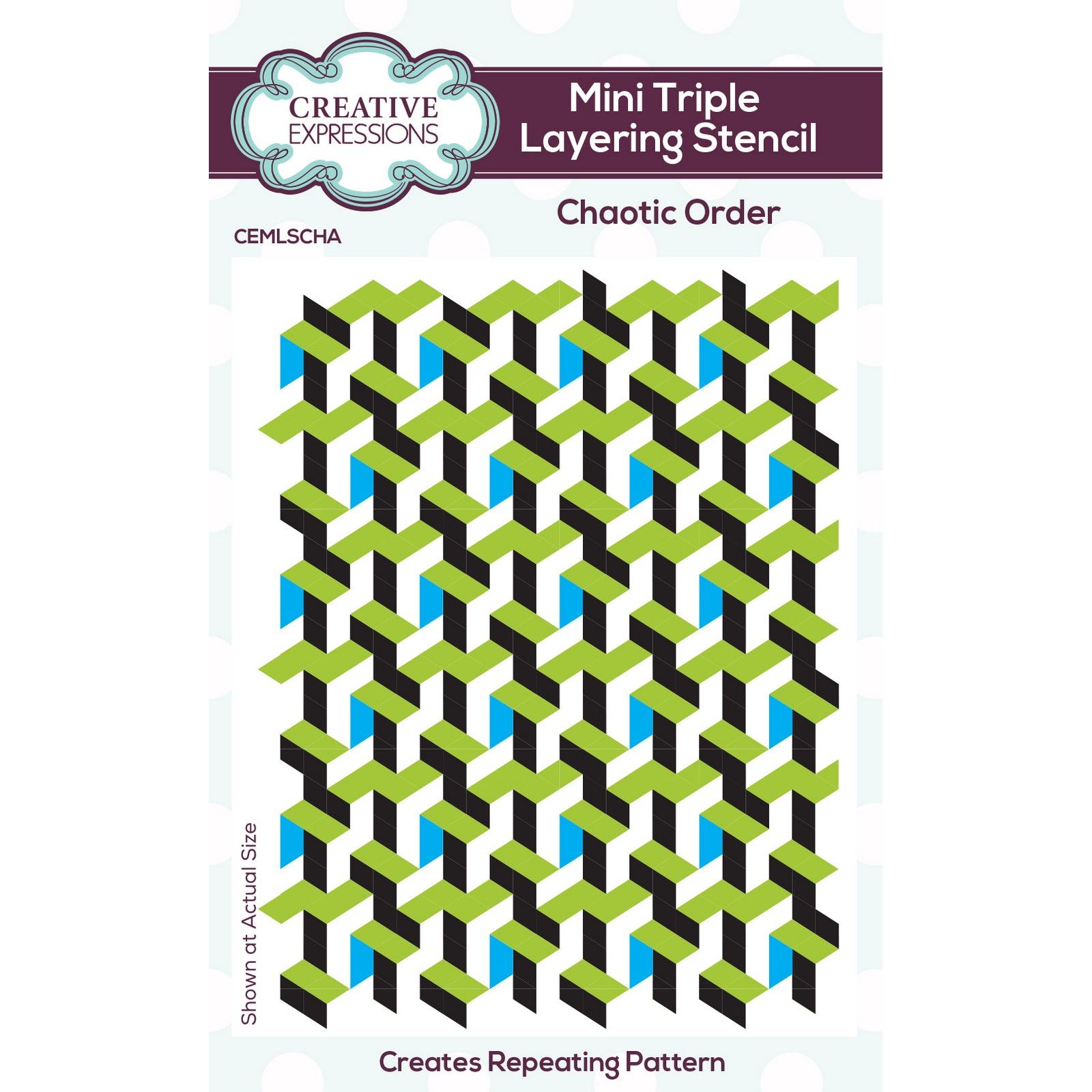 Creative Expressions • Mini Triple Layering Stencil Chaotic Order 3stuks