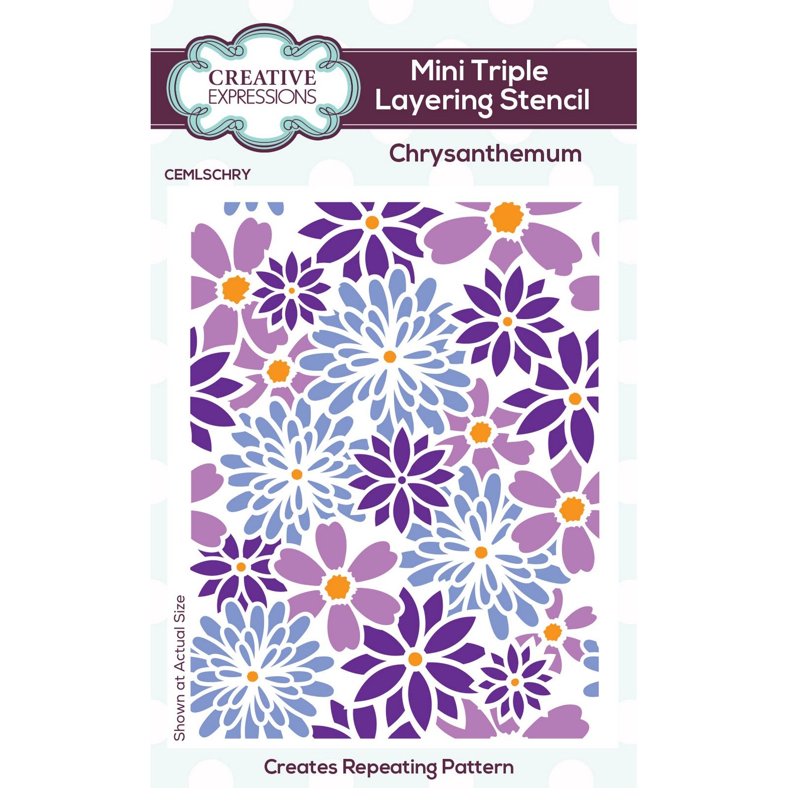 Creative Expressions • Mini Triple Layering Stencil Chrysanthemum 3stuks