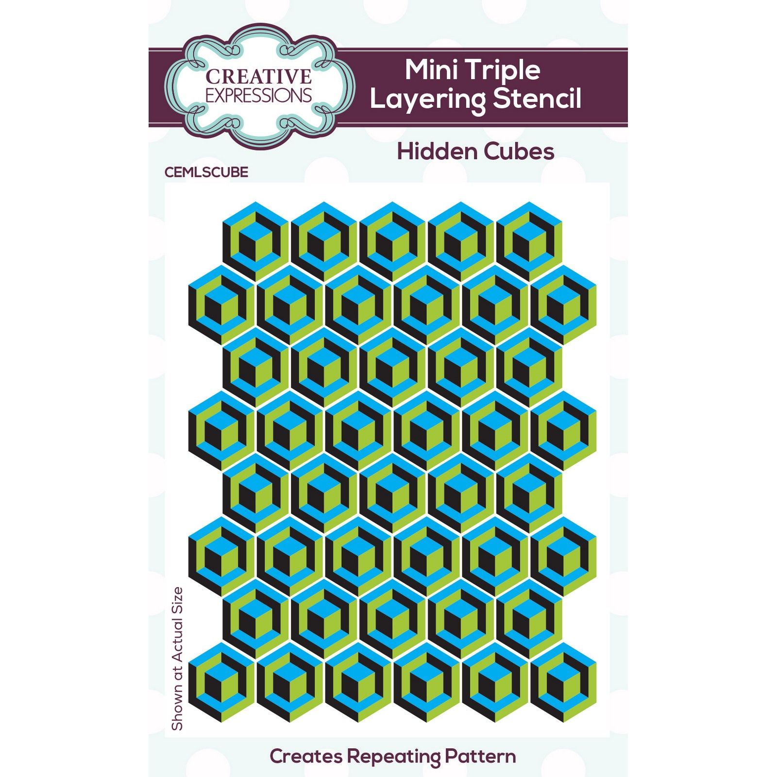 Creative Expressions • Mini Triple Layering Schablonen Hidden Cubes 3Stück