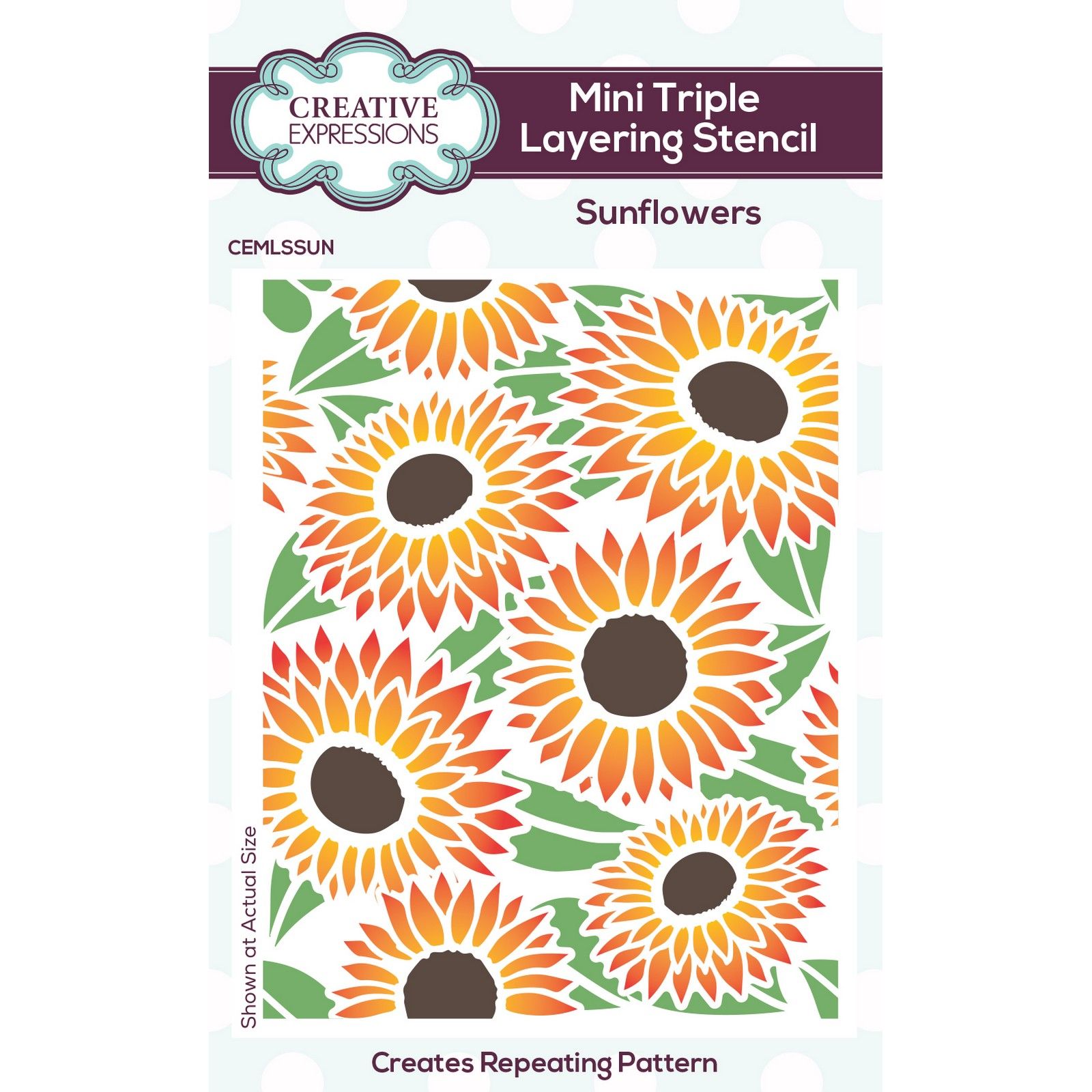 Creative Expressions • Mini Triple Layering Stencil Sunflowers 3stuks