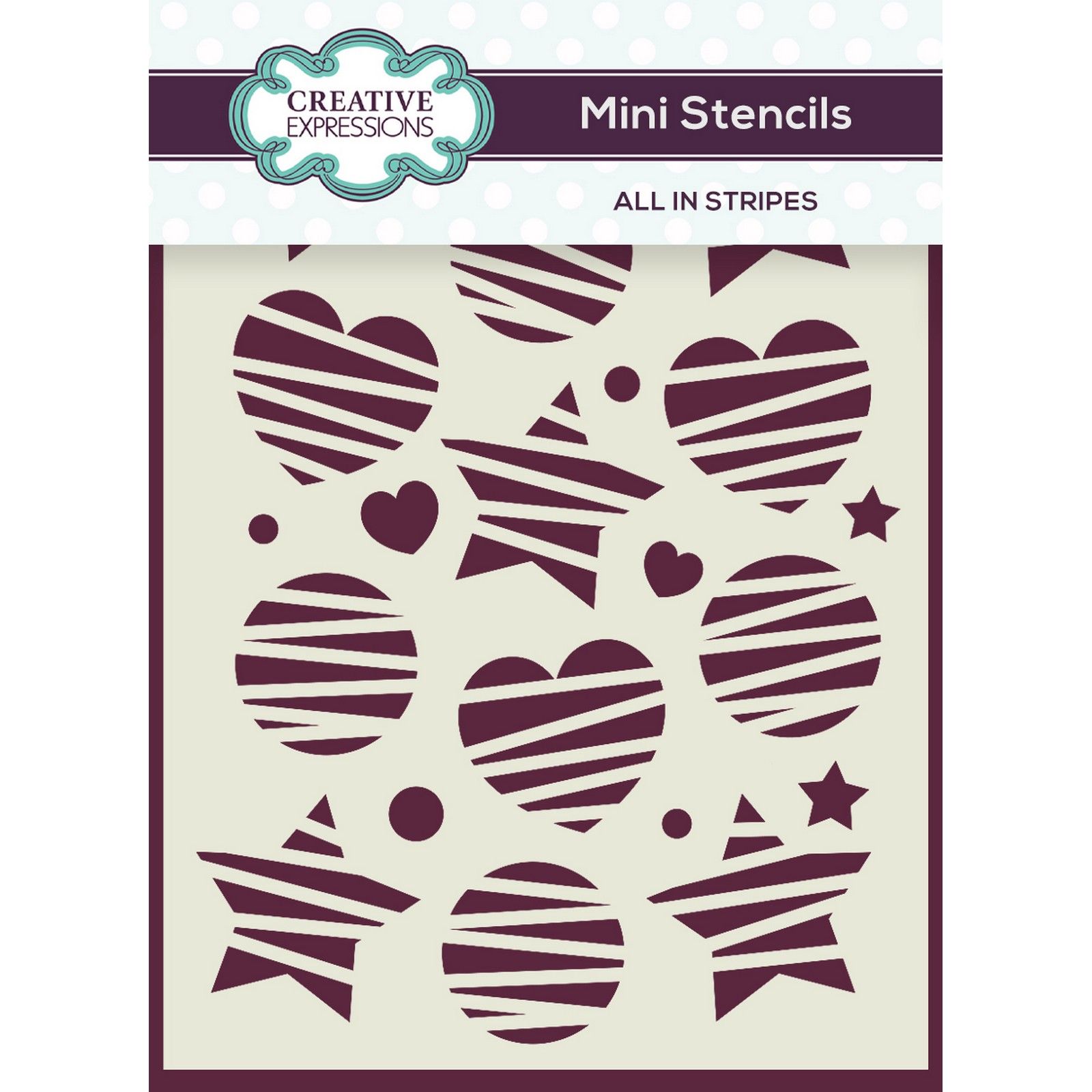 Creative Expressions • Mini Stencil All In Stripes