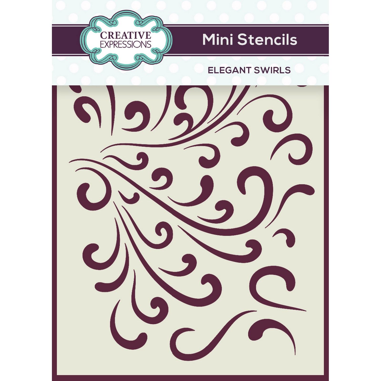 Creative Expressions • Mini Stencil Elegant Swirls