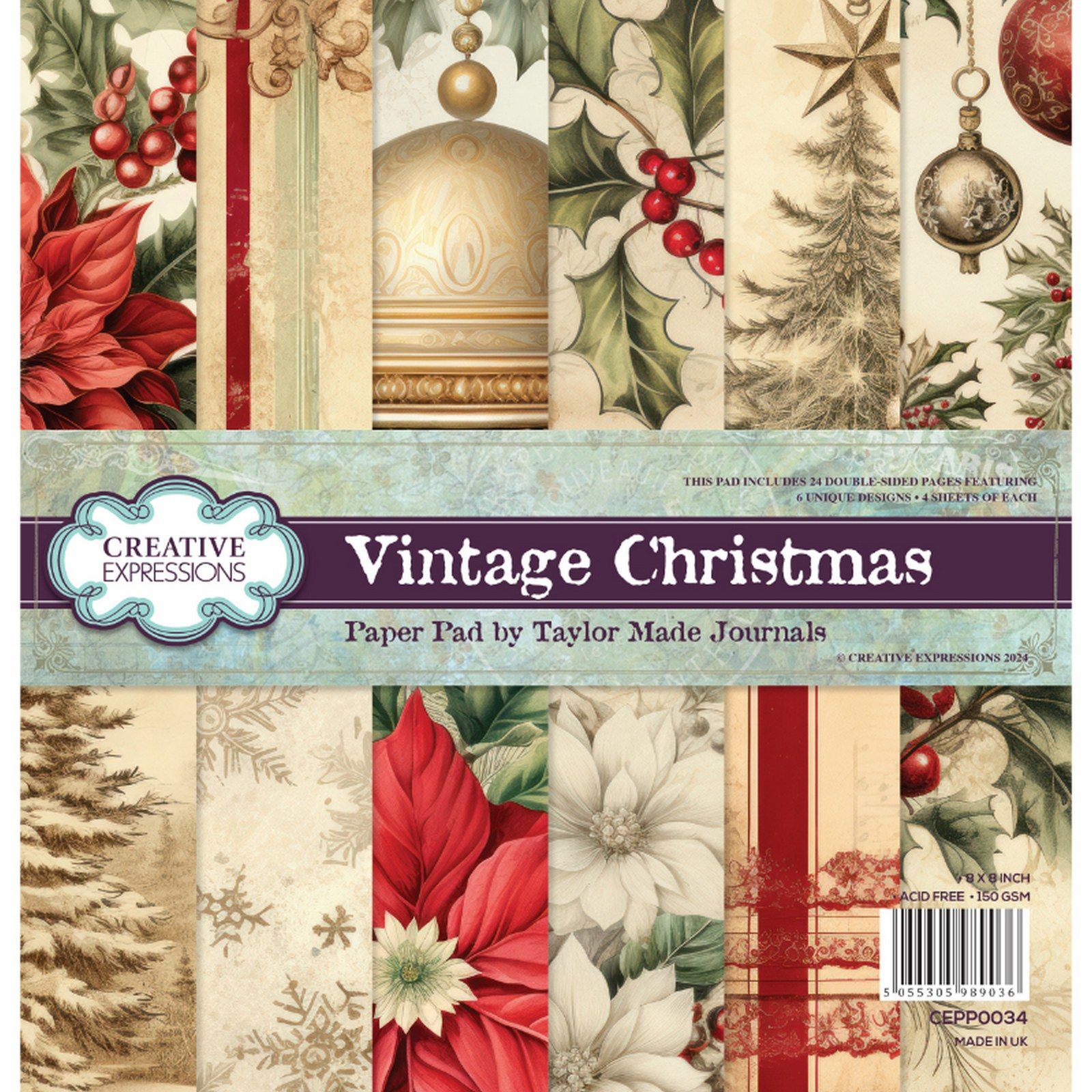 Creative Expressions • Taylor Made Journals Paper Pad Vintage Christmas