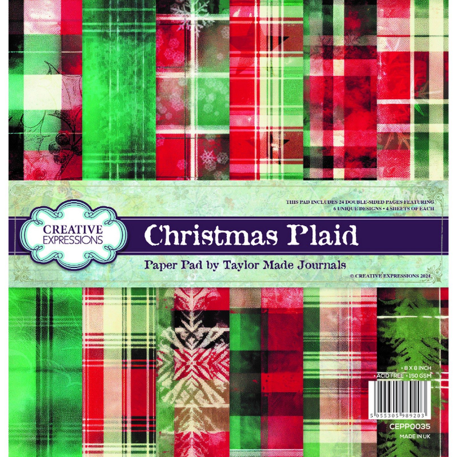 Creative Expressions • Taylor Made Journals Paper Pad Christmas Plaid