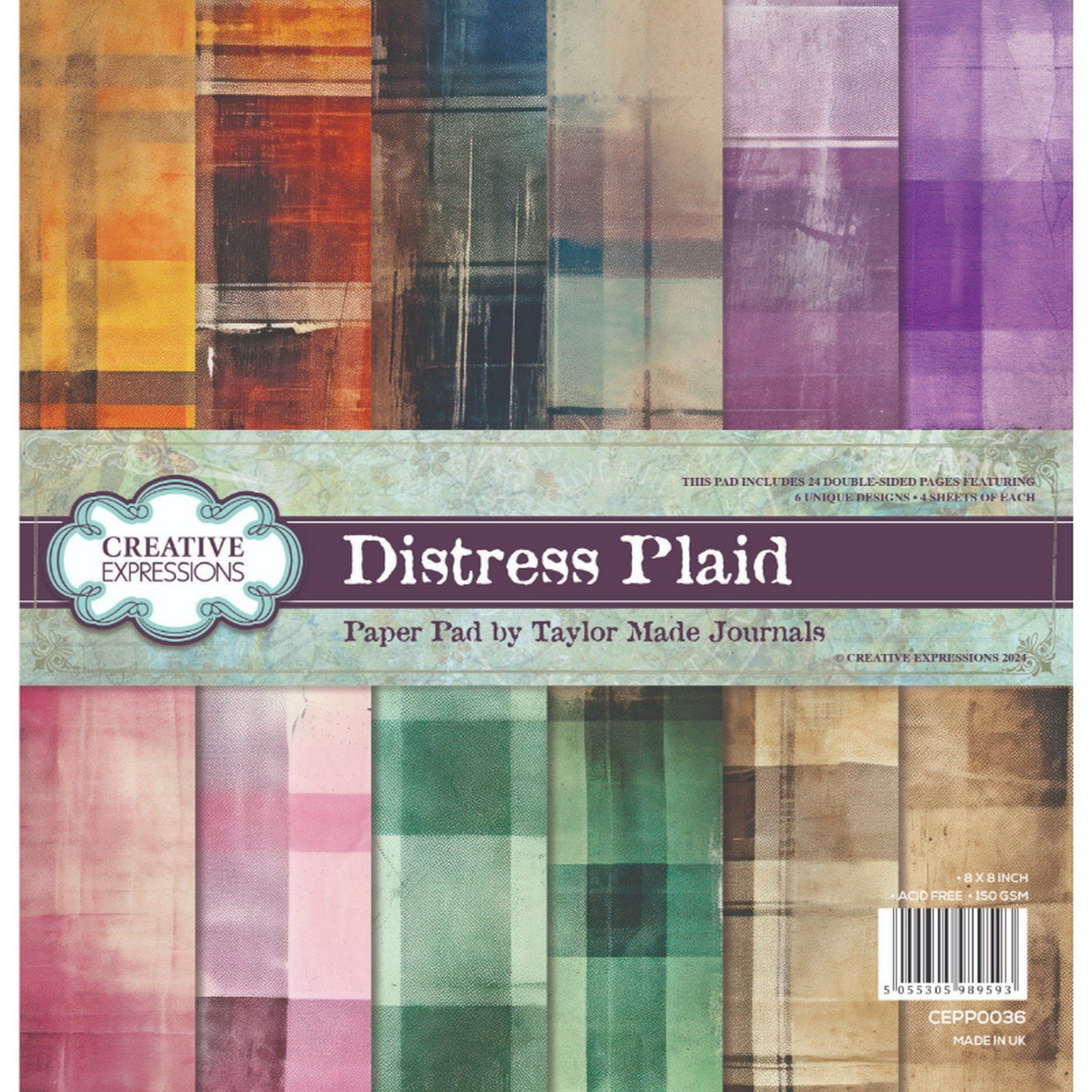 Creative Expressions • Taylor Made Journals Paper Pad Distress Plaid