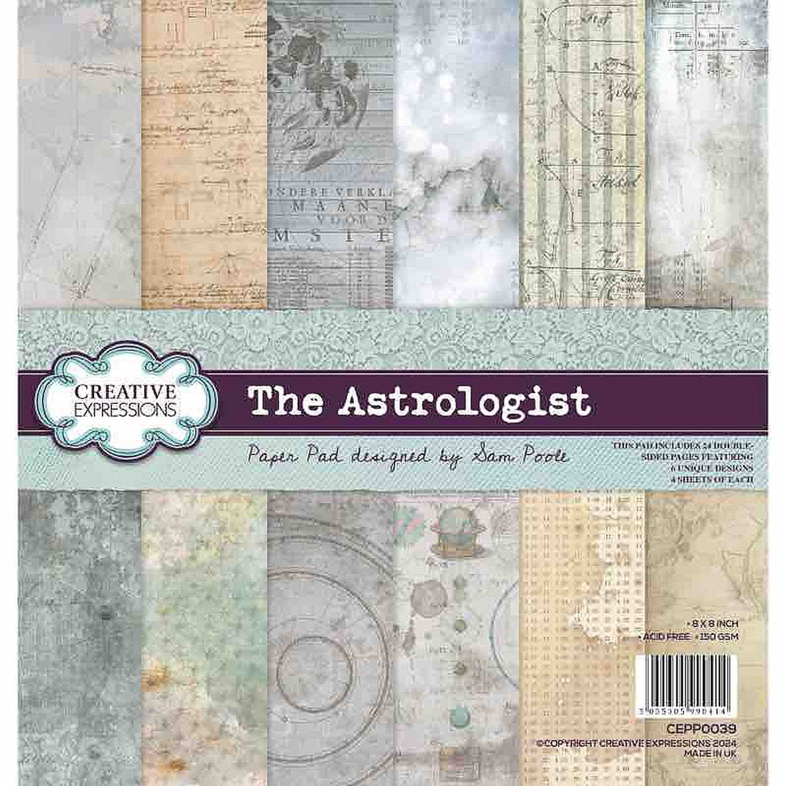 Creative Expressions • Sam Poole The Astrologist 8 in x 8 in Paper Pad