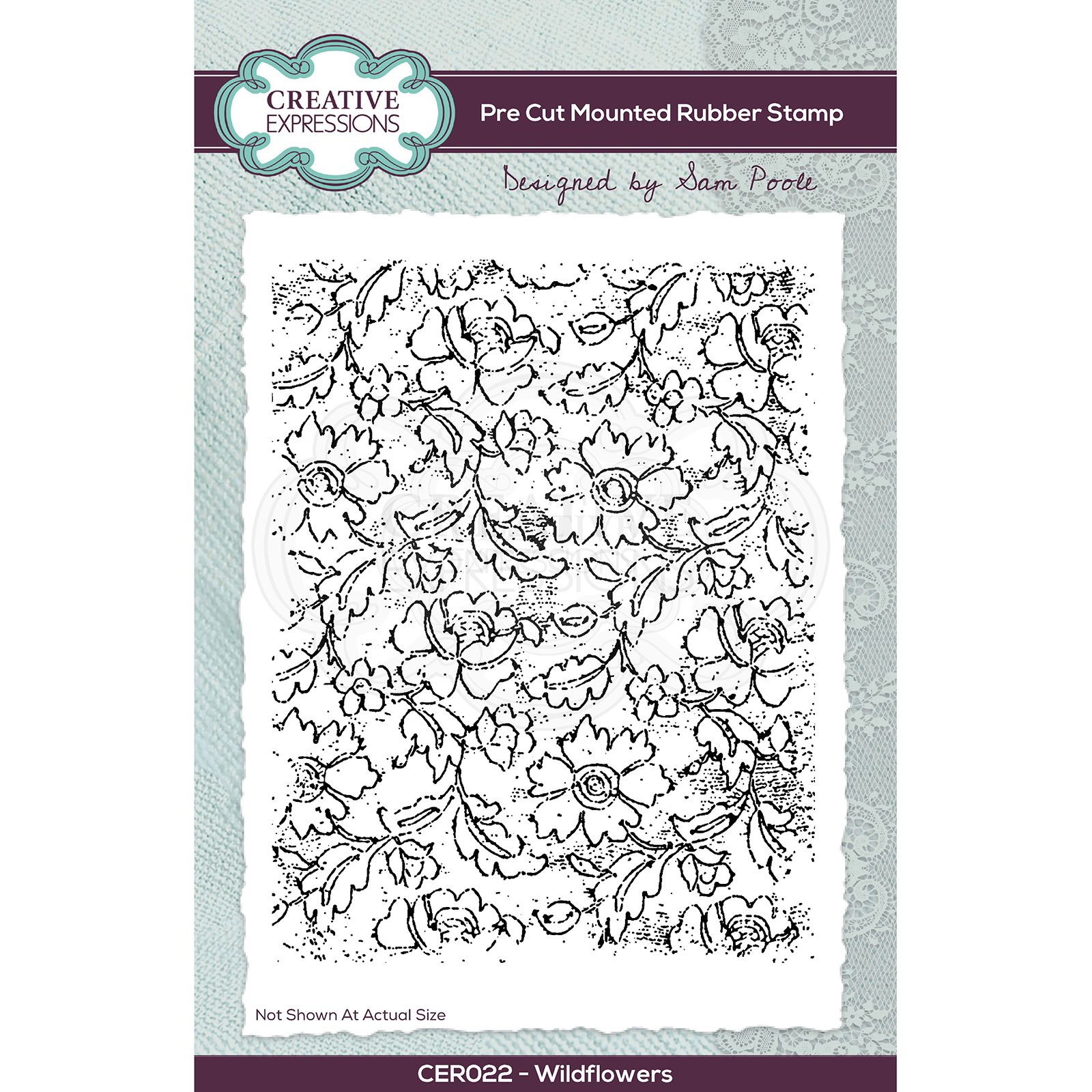 Creative Expressions • Clear pre cut rubber stamp set Wildflowers