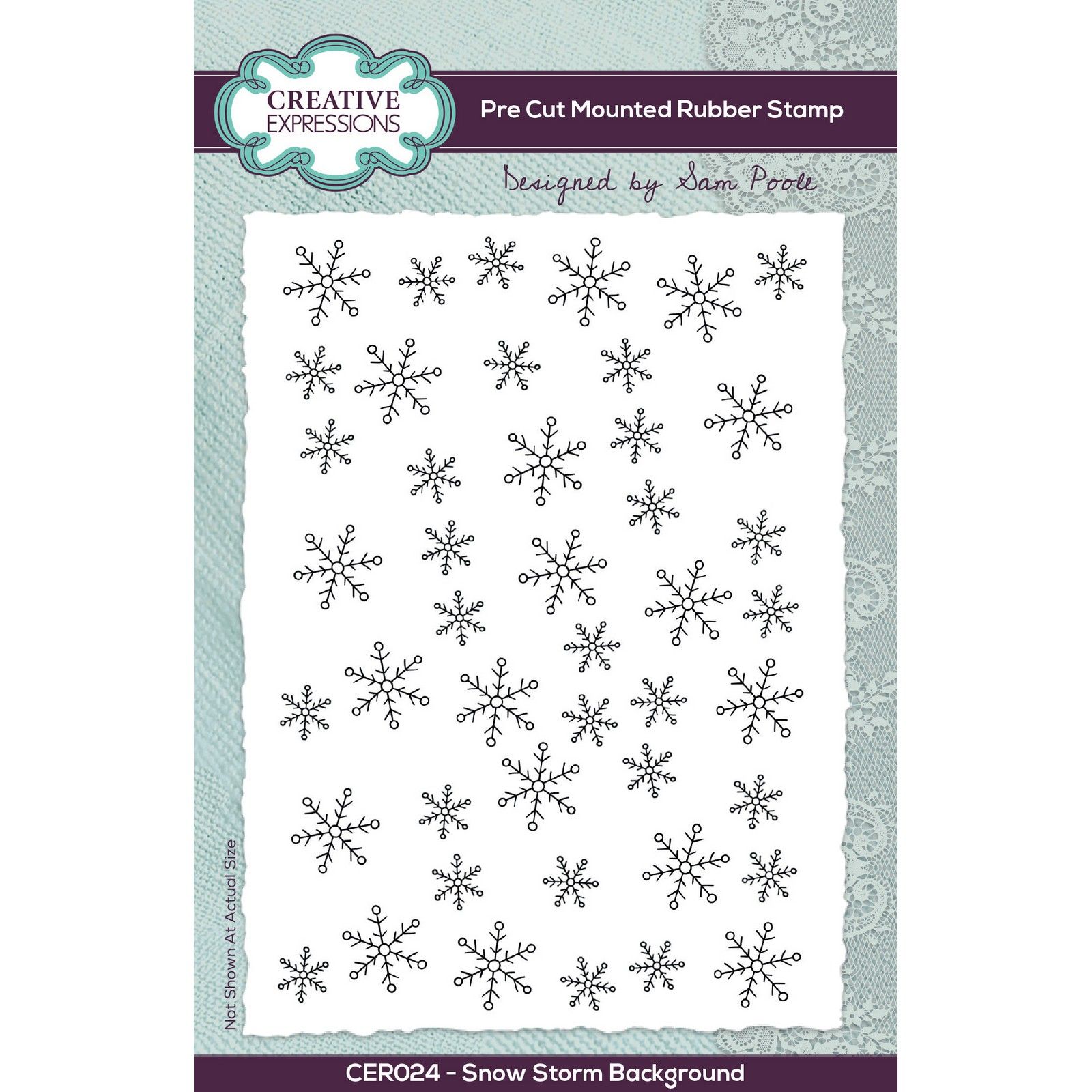 Creative Expressions • Pre Cut Rubber Stamp Snow Storm Background
