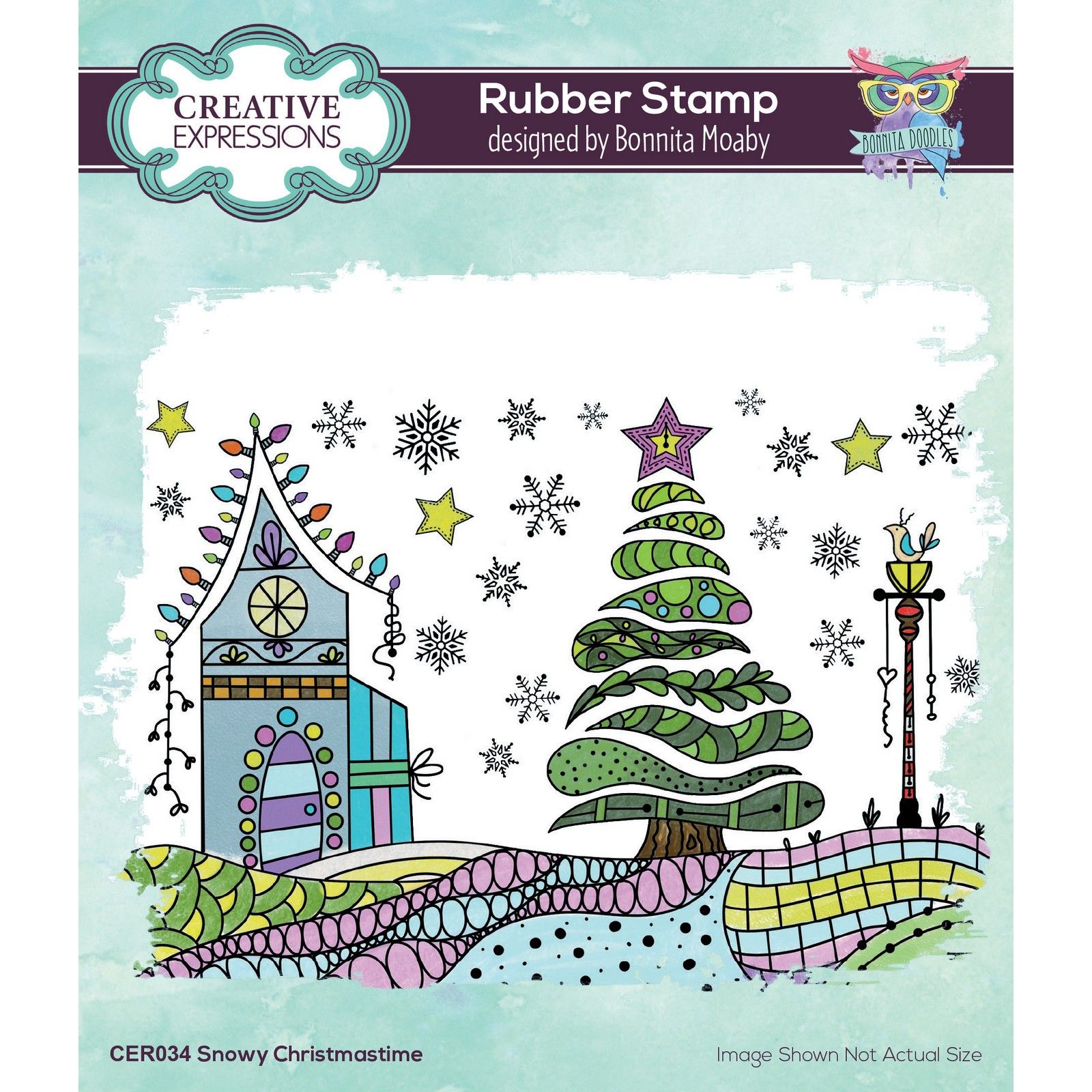 Creative Expressions • Rubber Stamp Snowy Christmastime
