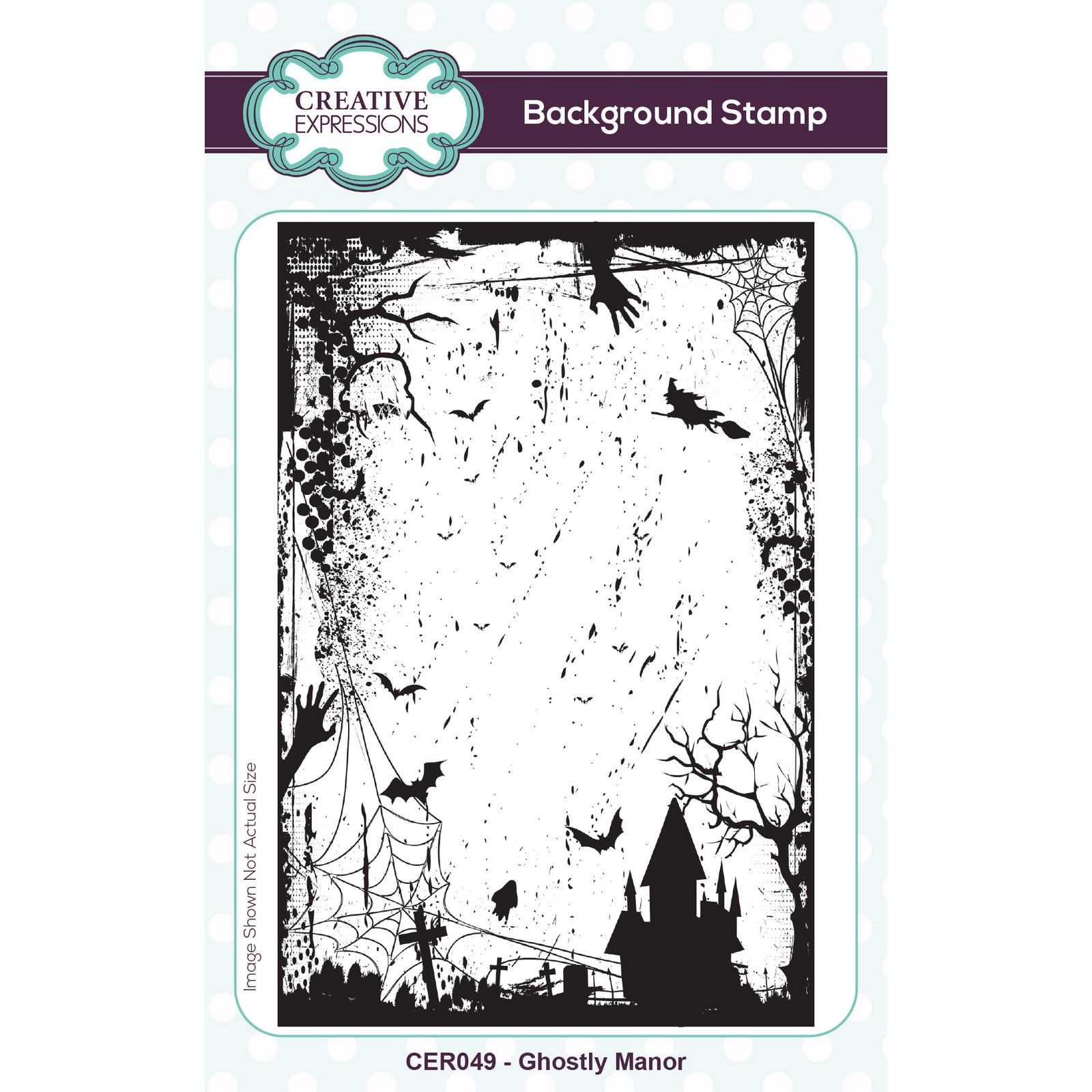 Creative Expressions • Pre Cut Rubber Stamp Ghostly Manor