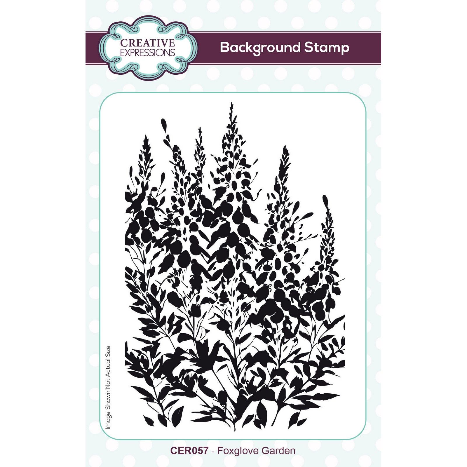 Creative Expressions • Pre Cut Rubber Stamp Foxglove Garden 10,2x15,2cm