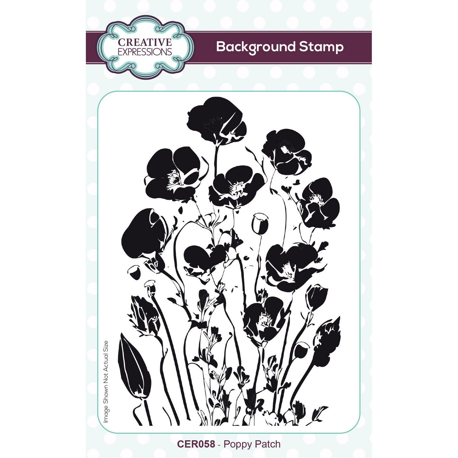 Creative Expressions • Pre Cut Rubber Stamp Poppy Patch 10,2x15,2cm