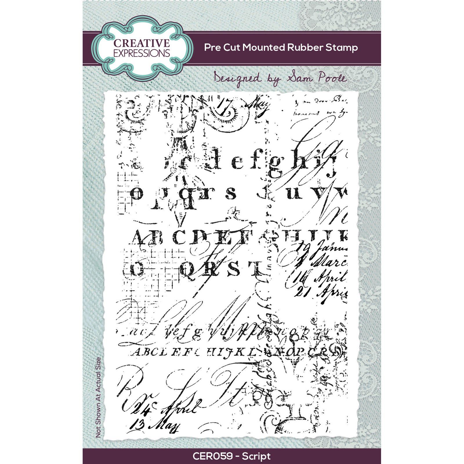 Creative Expressions • Rubber Stamp Script 