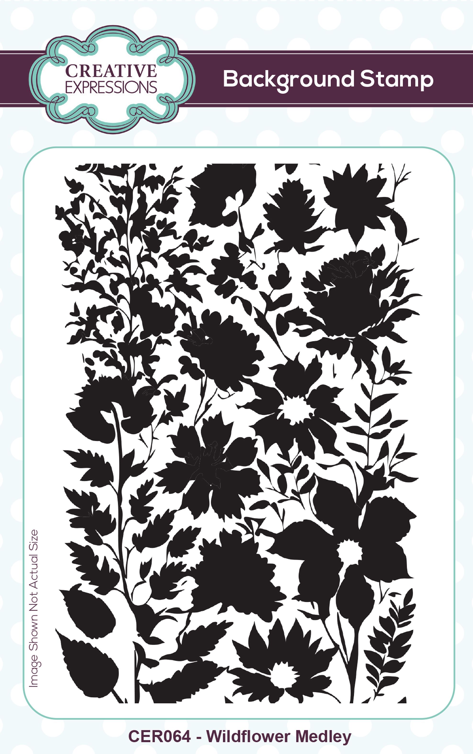 Creative Expressions • Wildflower Medley Pre-Cut Rubber Stamp 