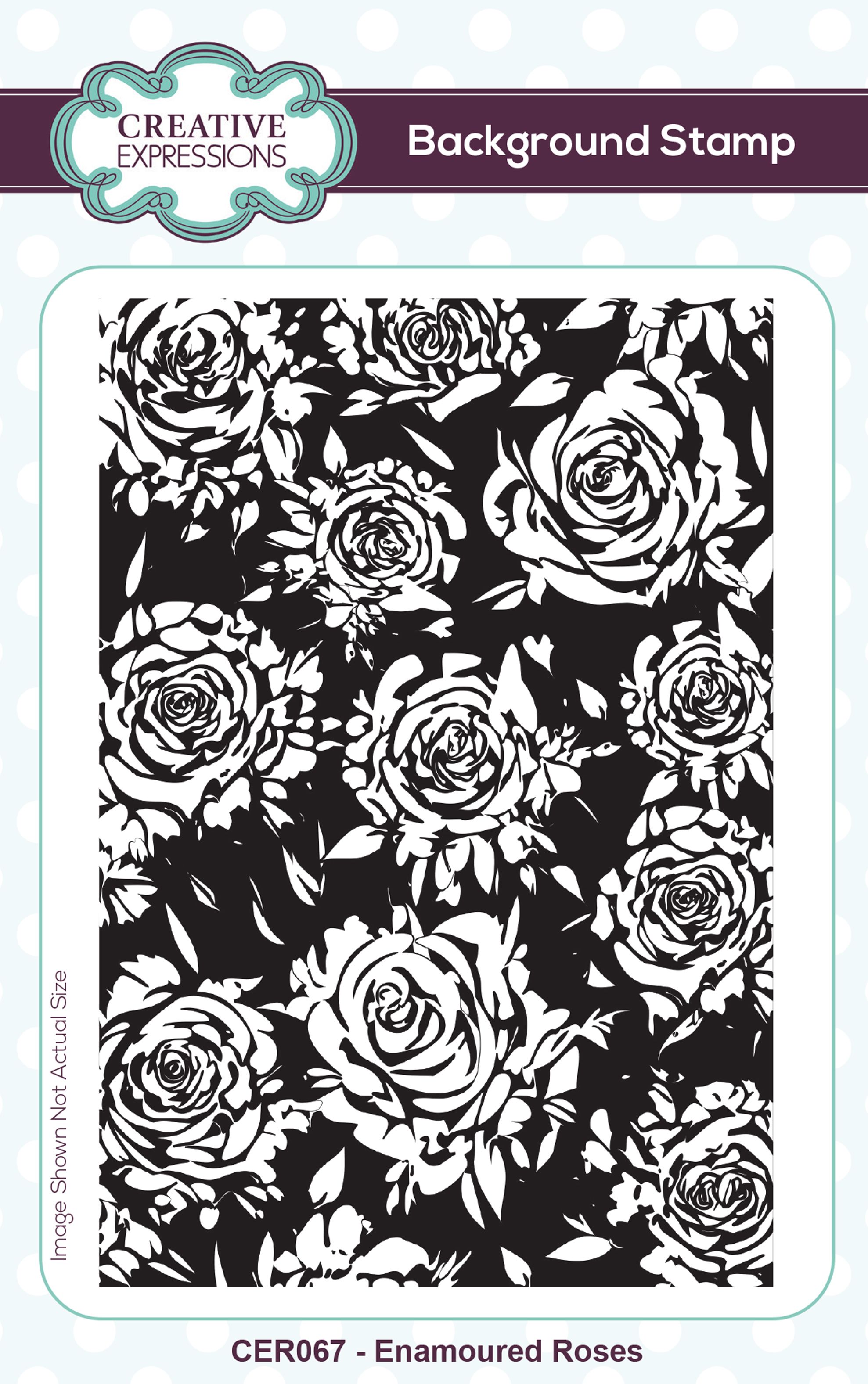 Creative Expressions • Enamoured Roses Pre-Cut Rubber Stamp 