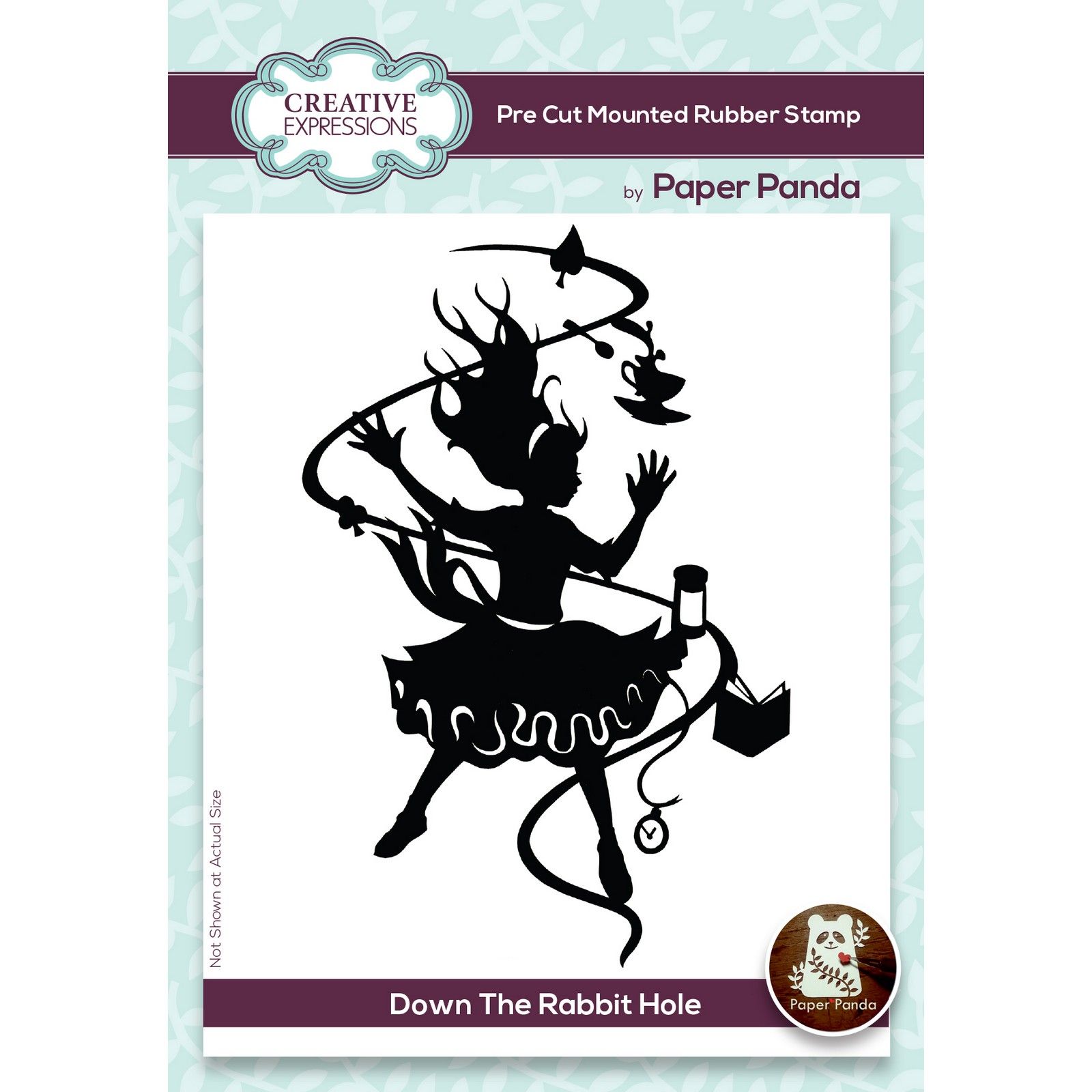 Creative Expressions • Paper panda pre cut rubber stamp Down the rabbit hole