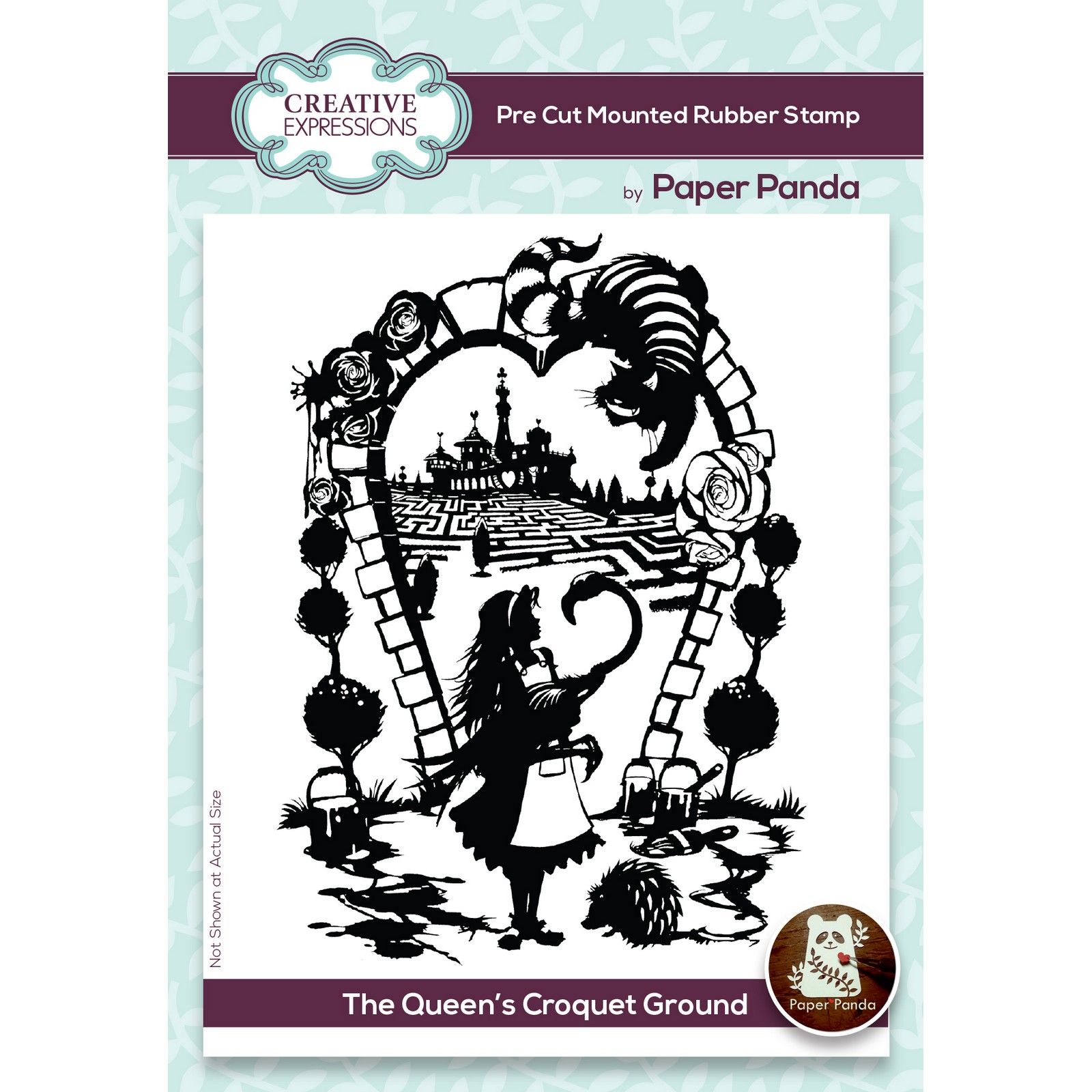 Creative Expressions • Paper panda pre cut rubber stamp The queen's croquet ground