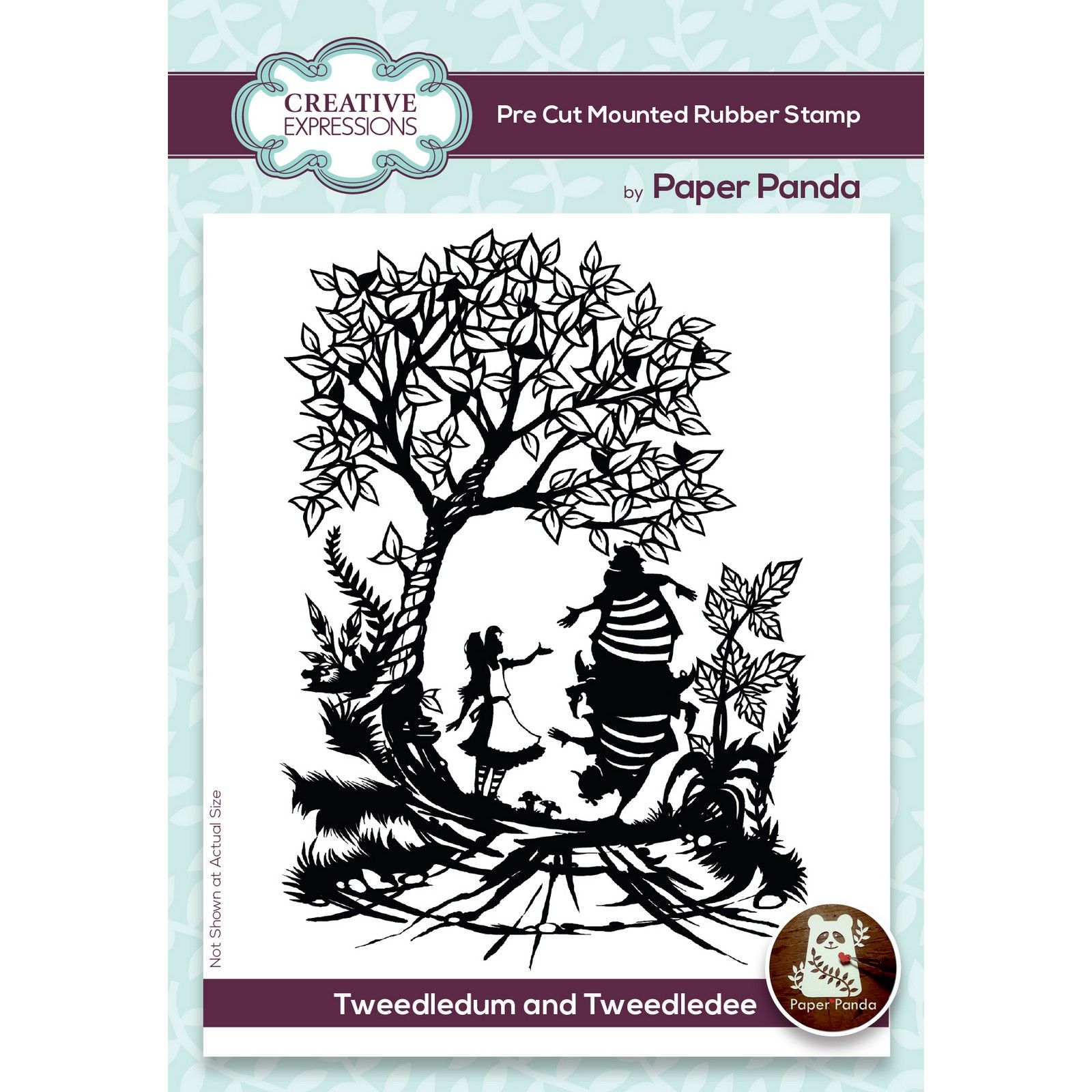 Creative Expressions • Paper panda pre cut rubber stamp Tweedledum and tweedledee