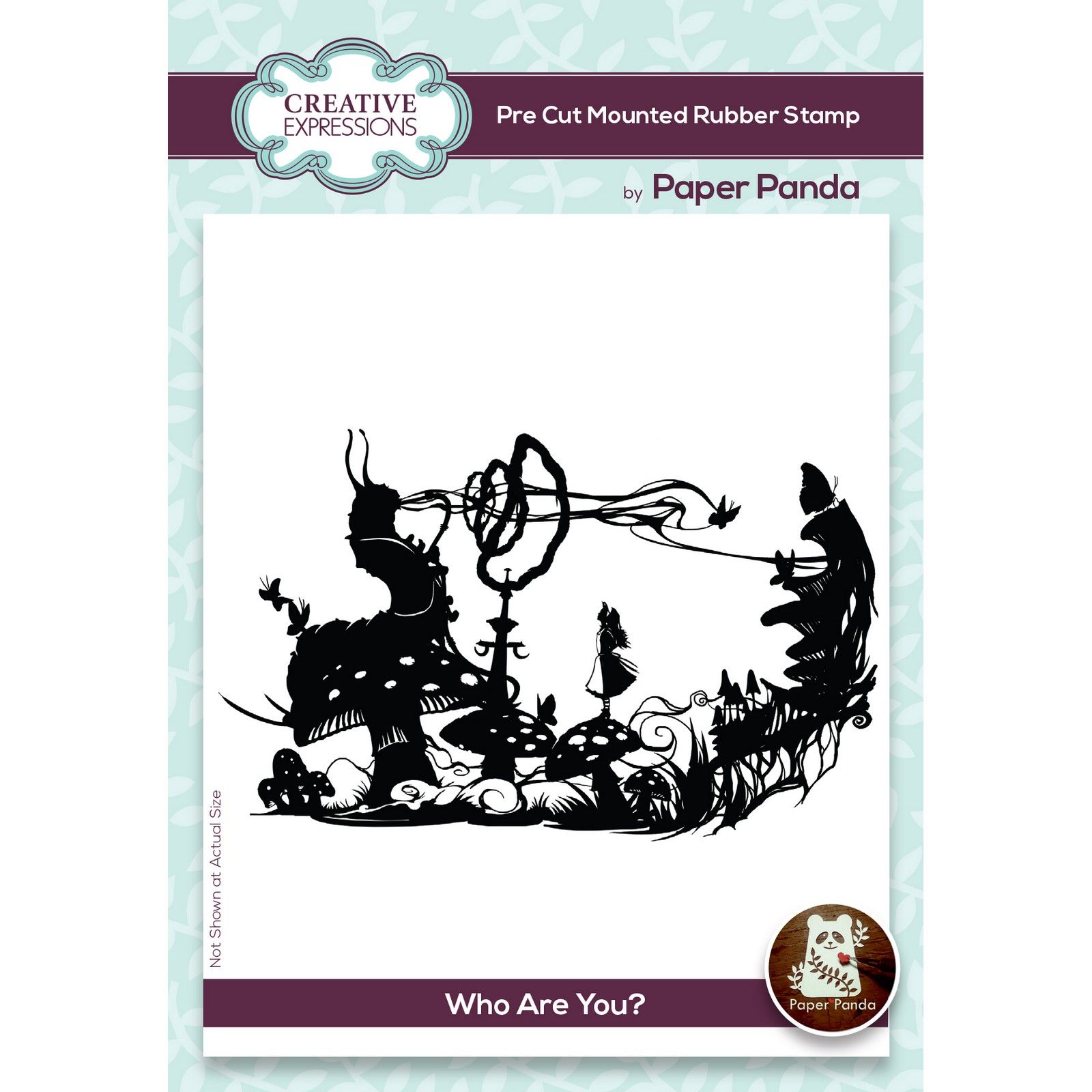 Creative Expressions • Paper panda pre cut rubber stamp Who are you?