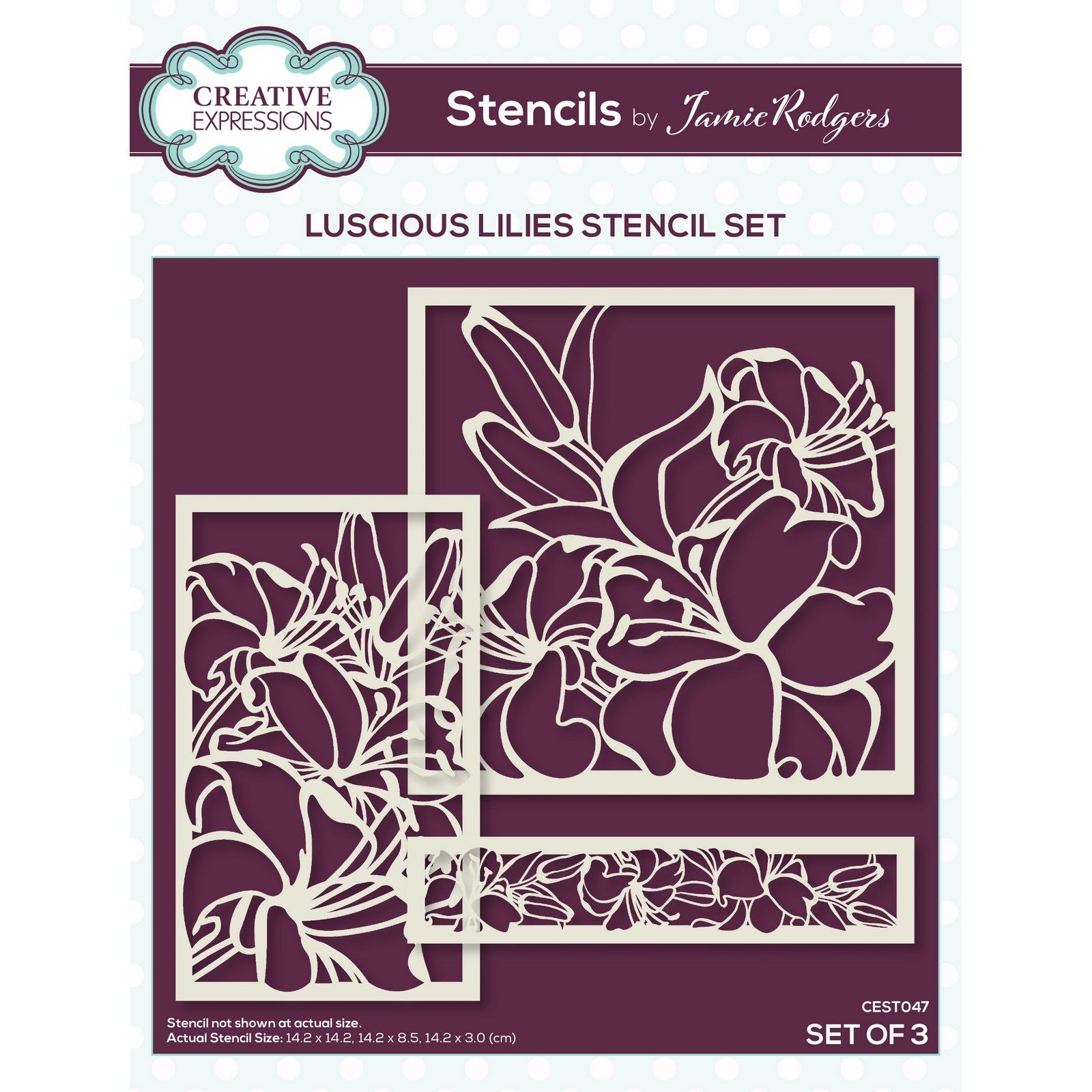 Creative Expressions • Stencil set Luscious lilies
