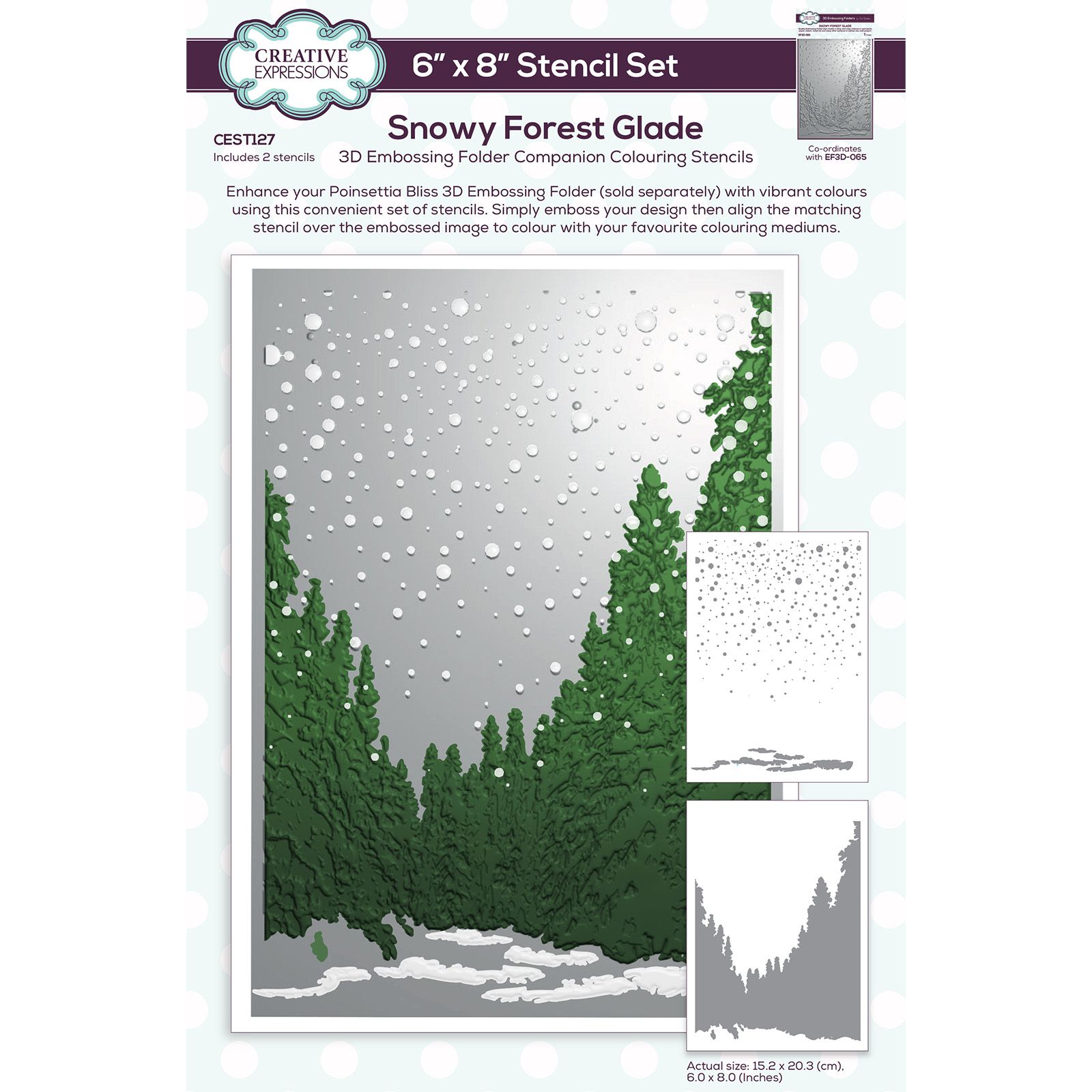 Creative Expressions • Companion Colouring PlantillaSnowy Forest Glade