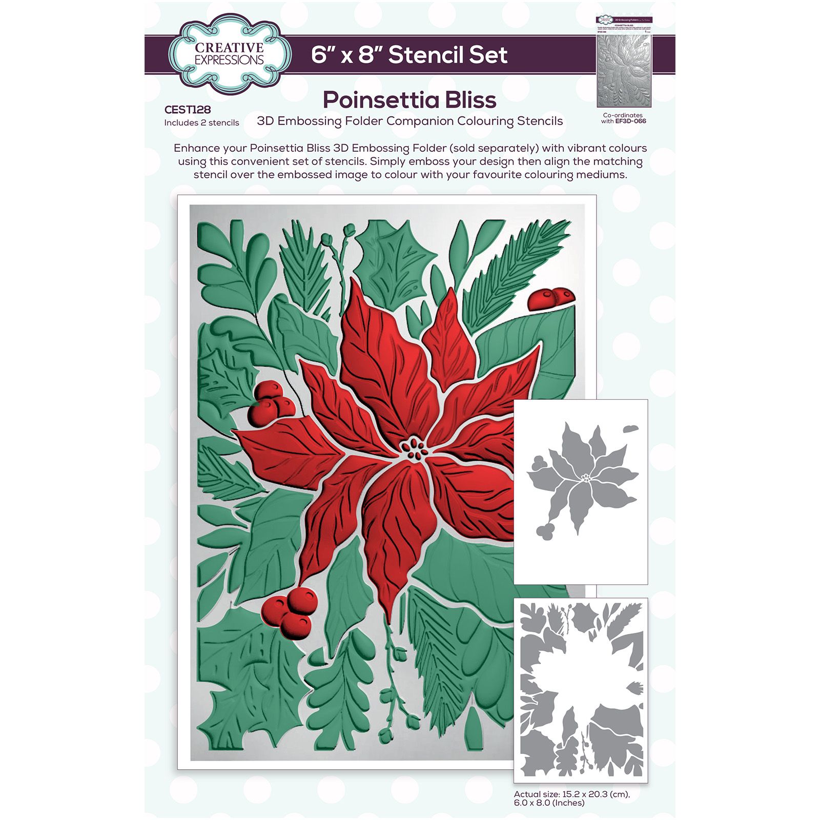 Creative Expressions • Companion Colouring Pochoir Poinsettia Bliss