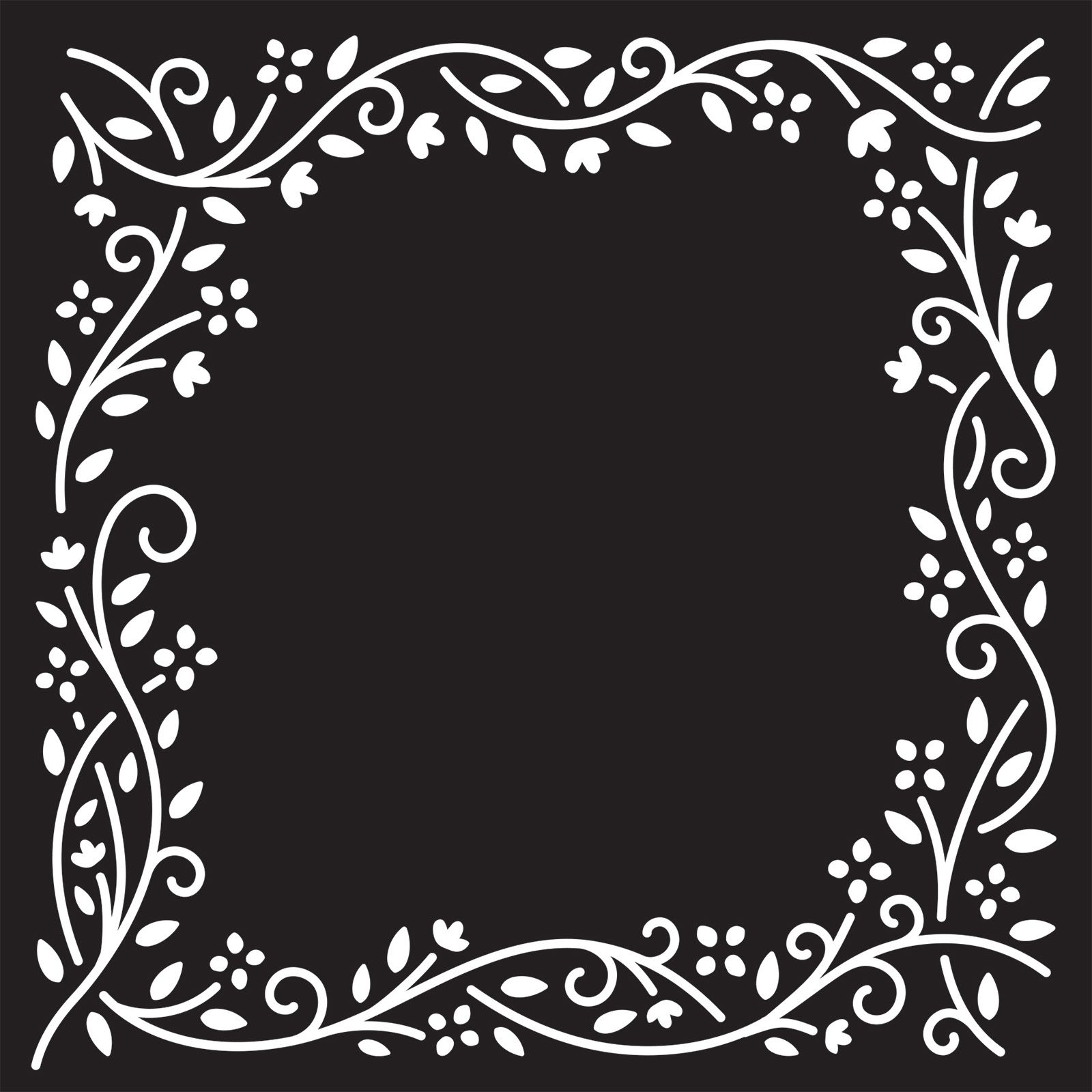 Creative Expressions • Stencil Entwined Floral Frame