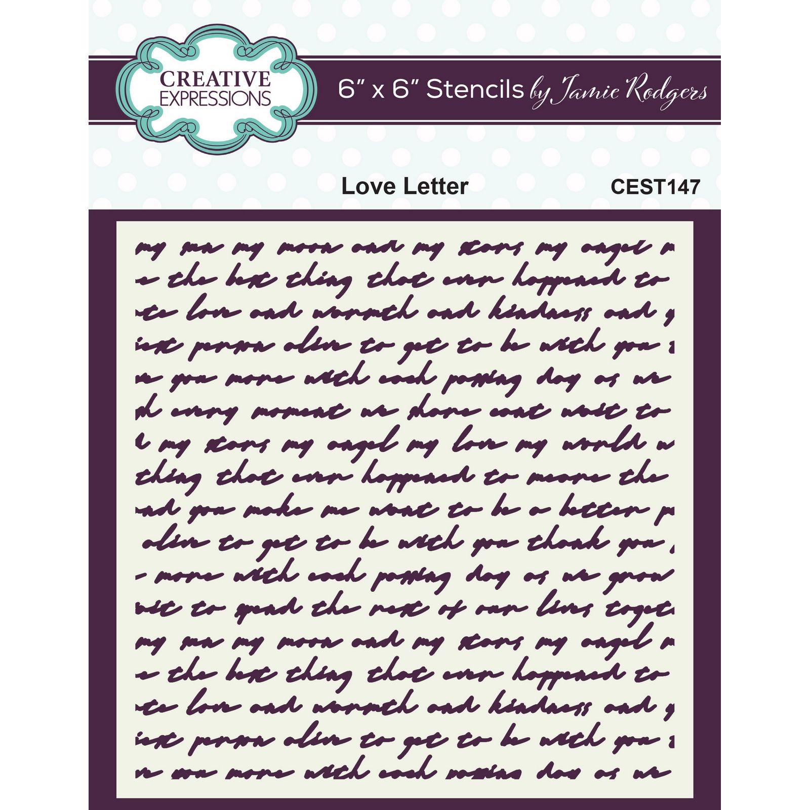 Creative Expressions • Stencil Love Letter