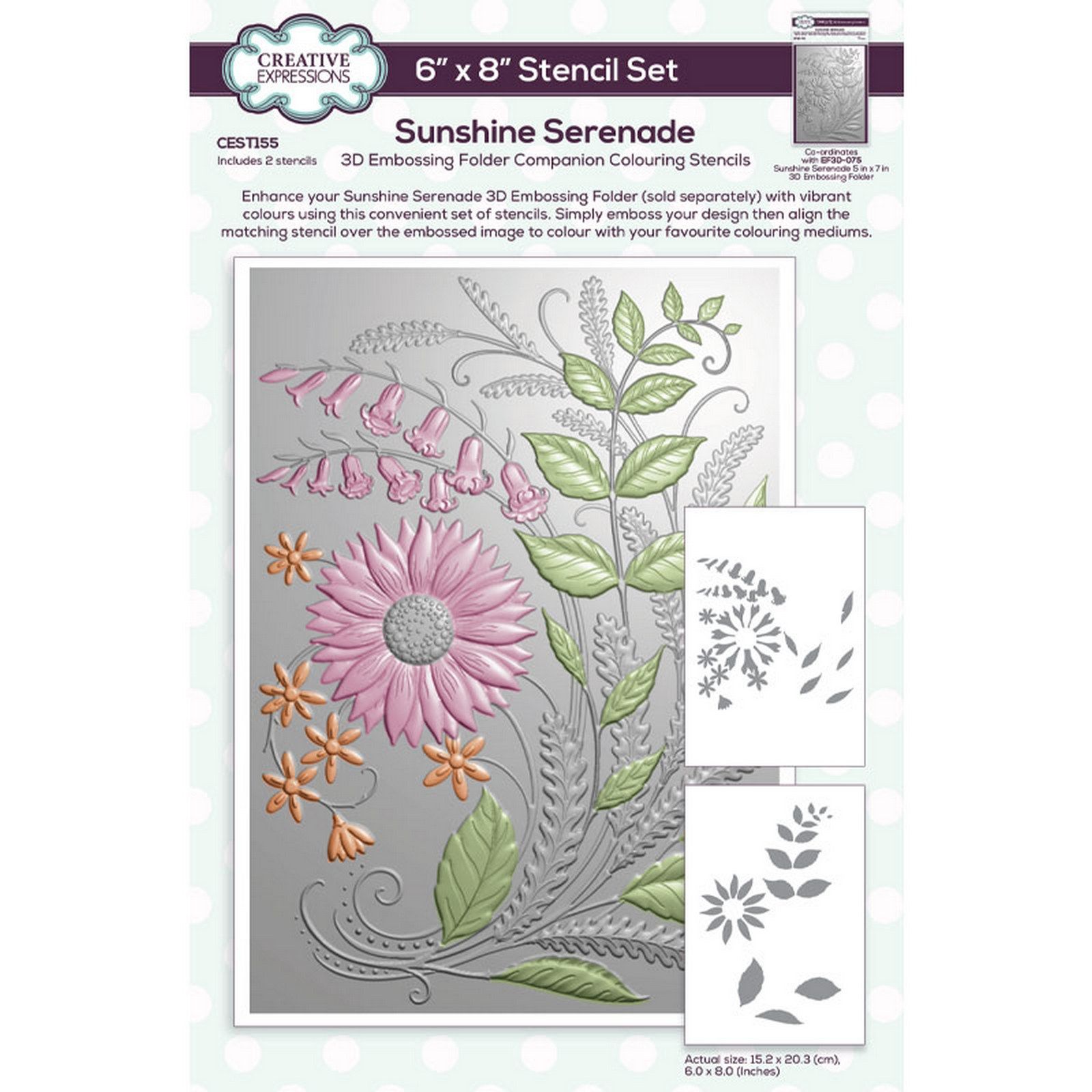 Creative Expressions • Companion Colouring Stencil Sunshine Serenade 2pcs