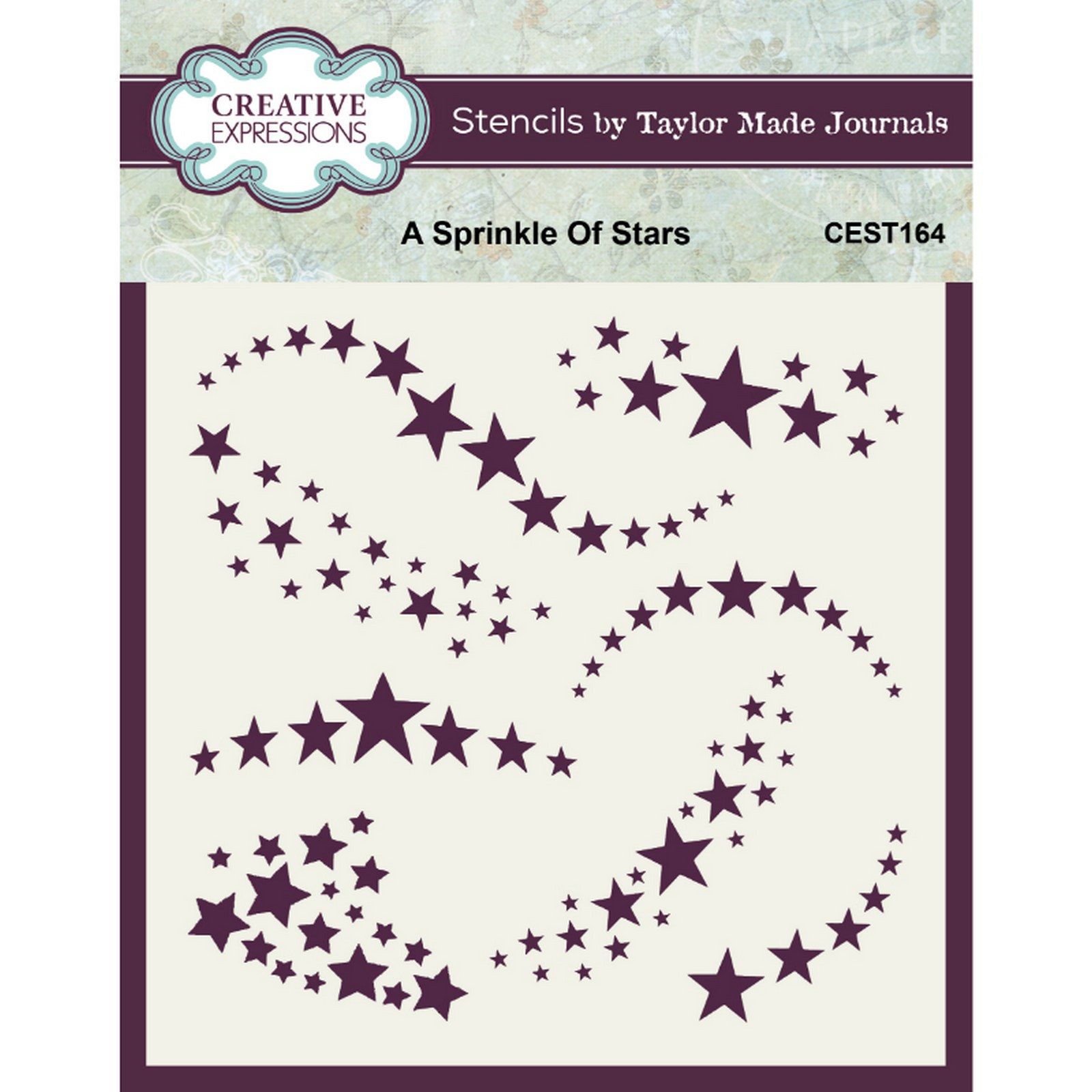 Creative Expressions • Taylor Made Journals Stencil a Sprinkle of Stars