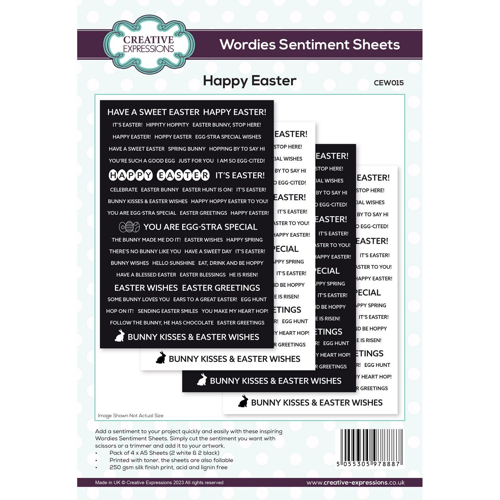 Creative Expressions • Wordies Sentiment Sheets Happy Easter