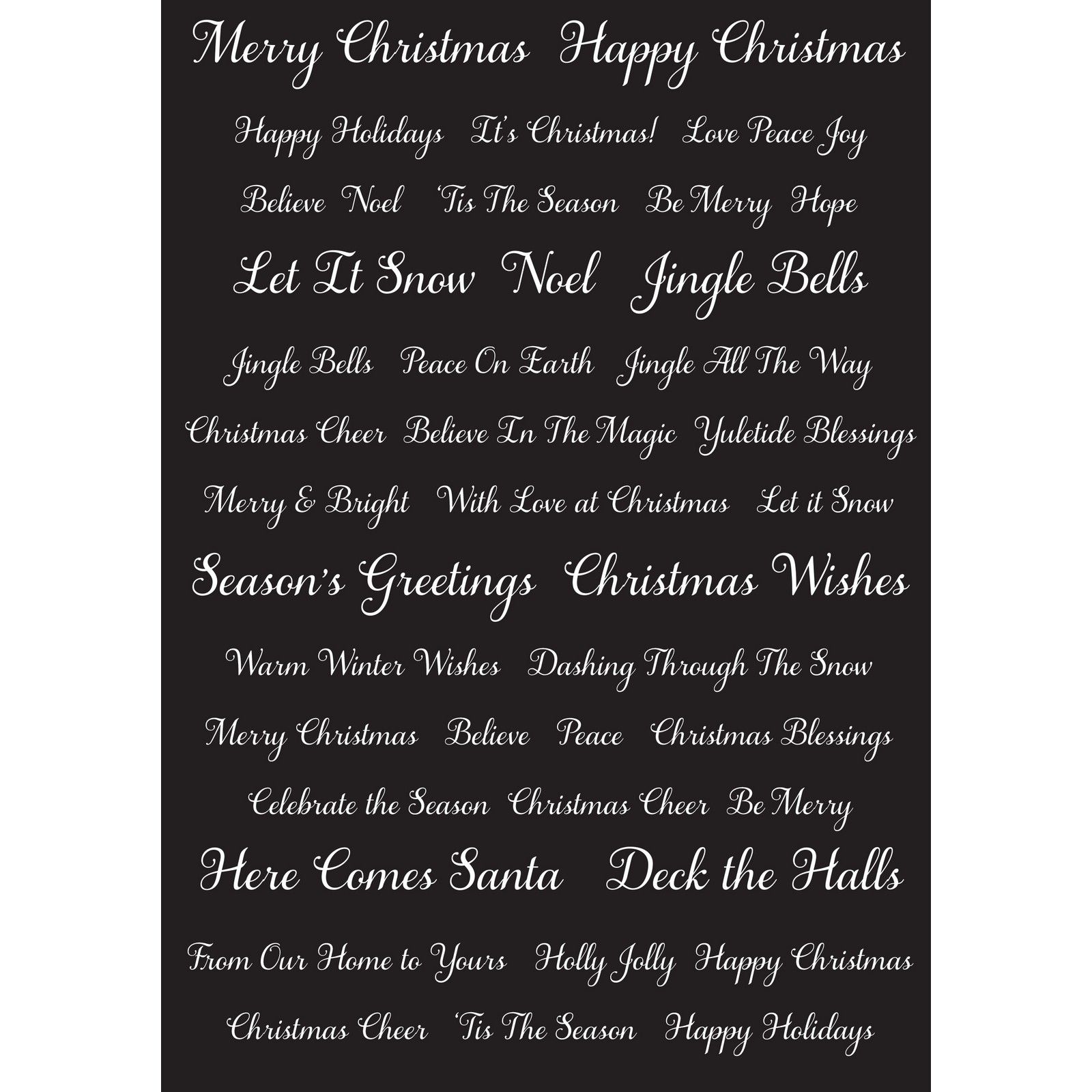 Creative Expressions • Wordies Sentiment Sheets Christmas Script