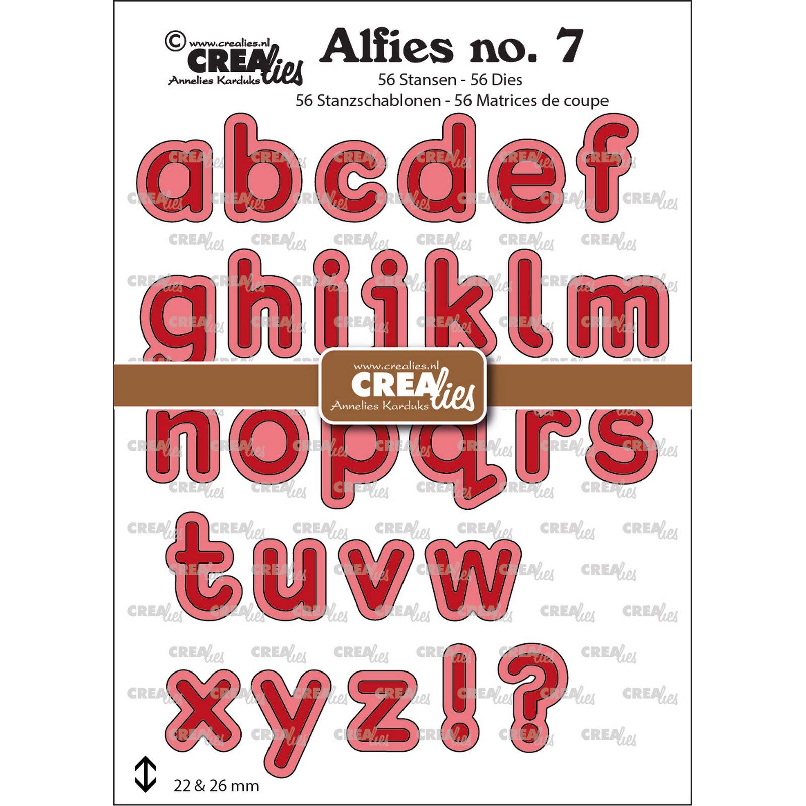 Crealies • Alfies Dies Alfabet 07 Kleine Letters