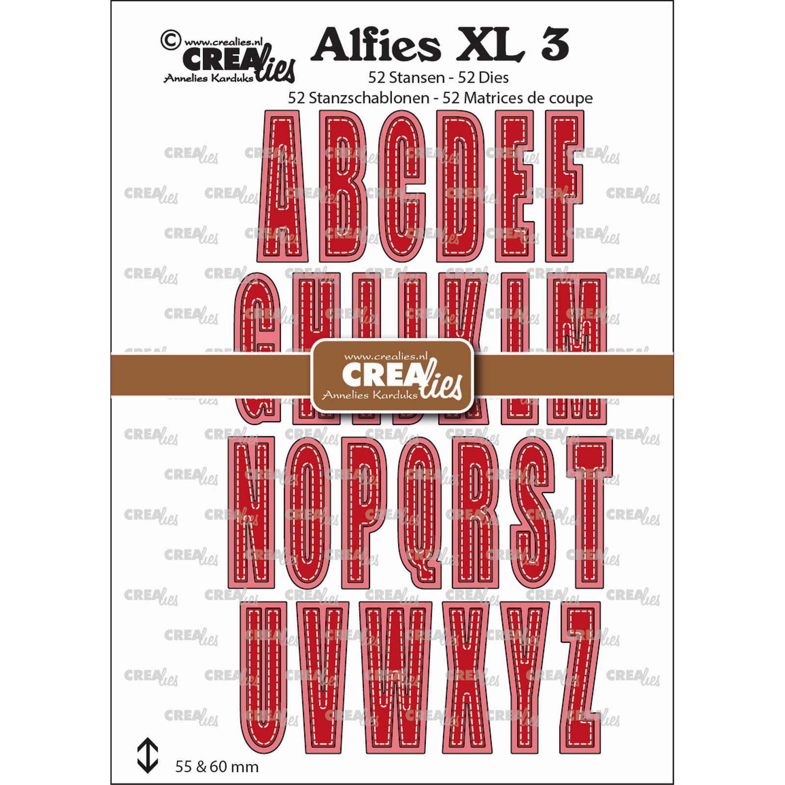 Crealies • Alfies XL Cutting Dies No. 03 Capitals with Shadow