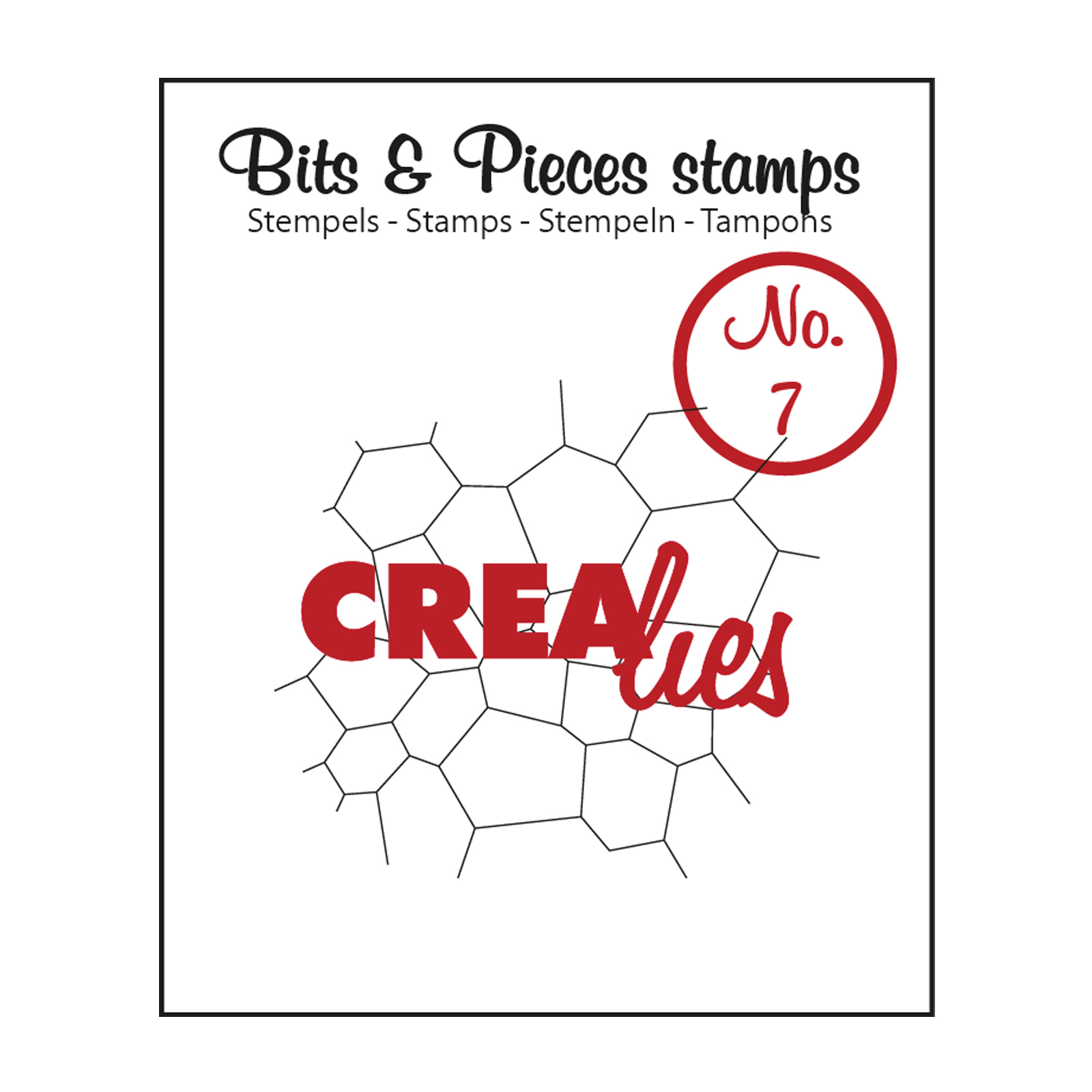 Crealies • Bits & Pieces stamp No.7 Thin mosaic