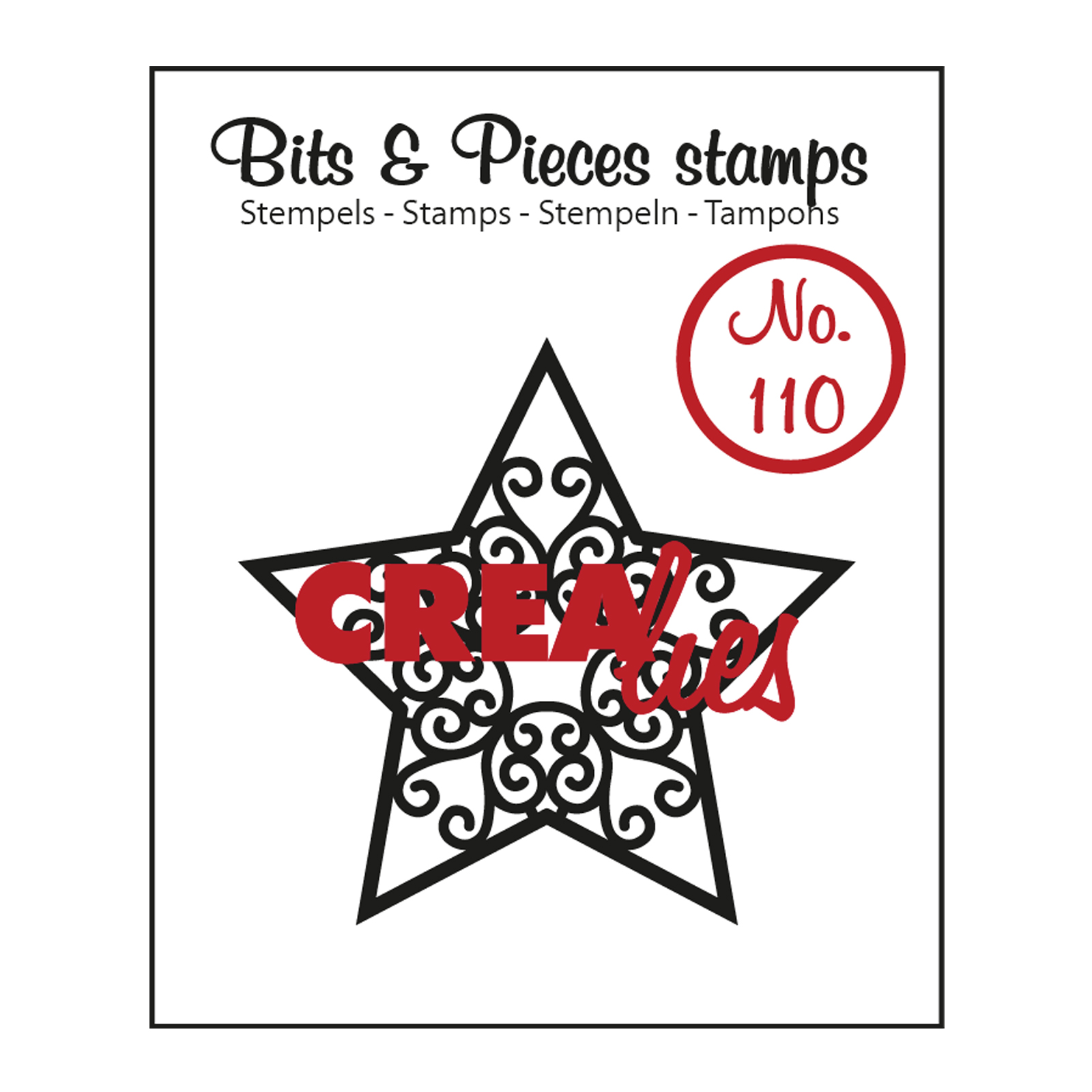 Crealies • Bits & Pieces Stempel No.110 Stern A