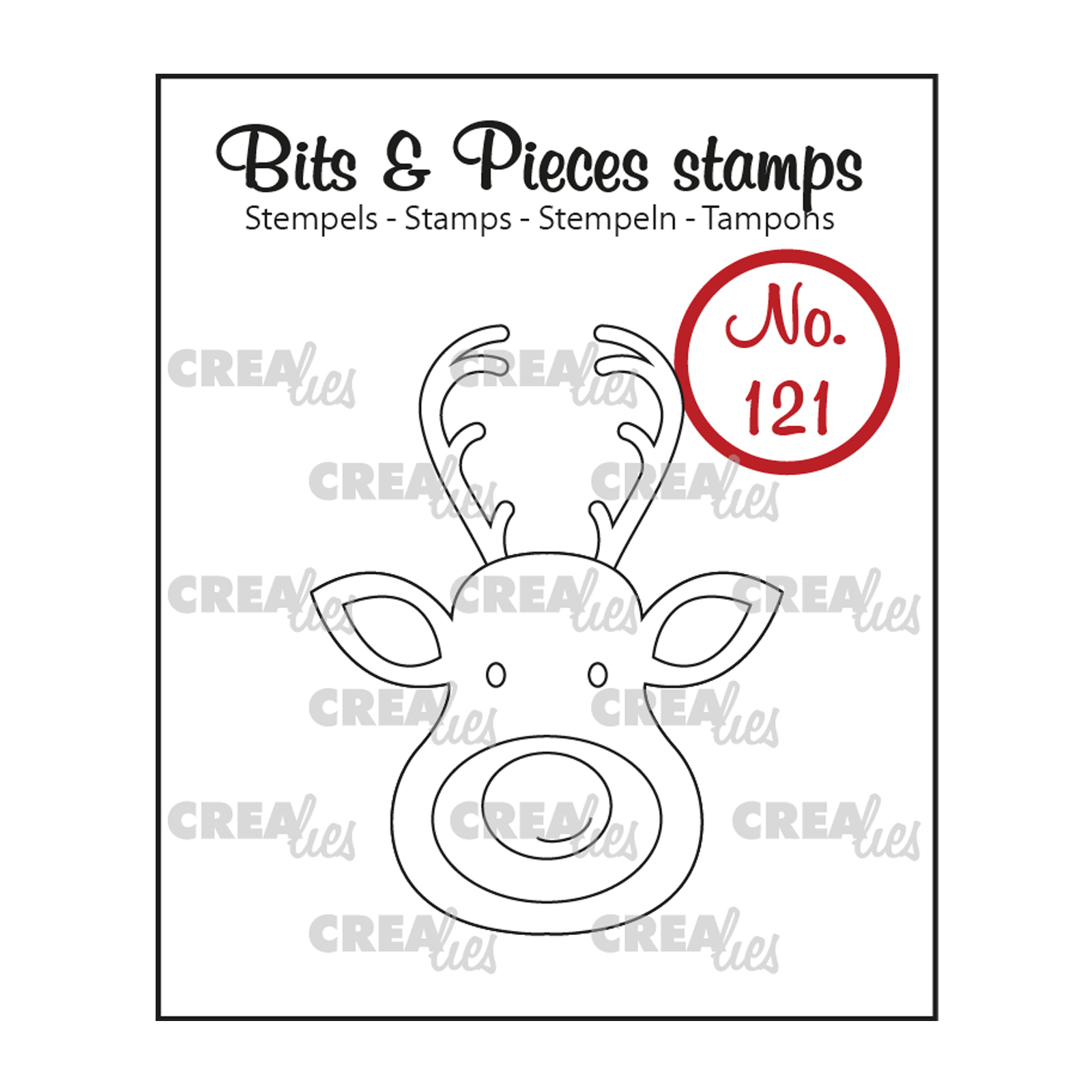 Crealies • Bits & Pieces stamp No.121 Reindeer