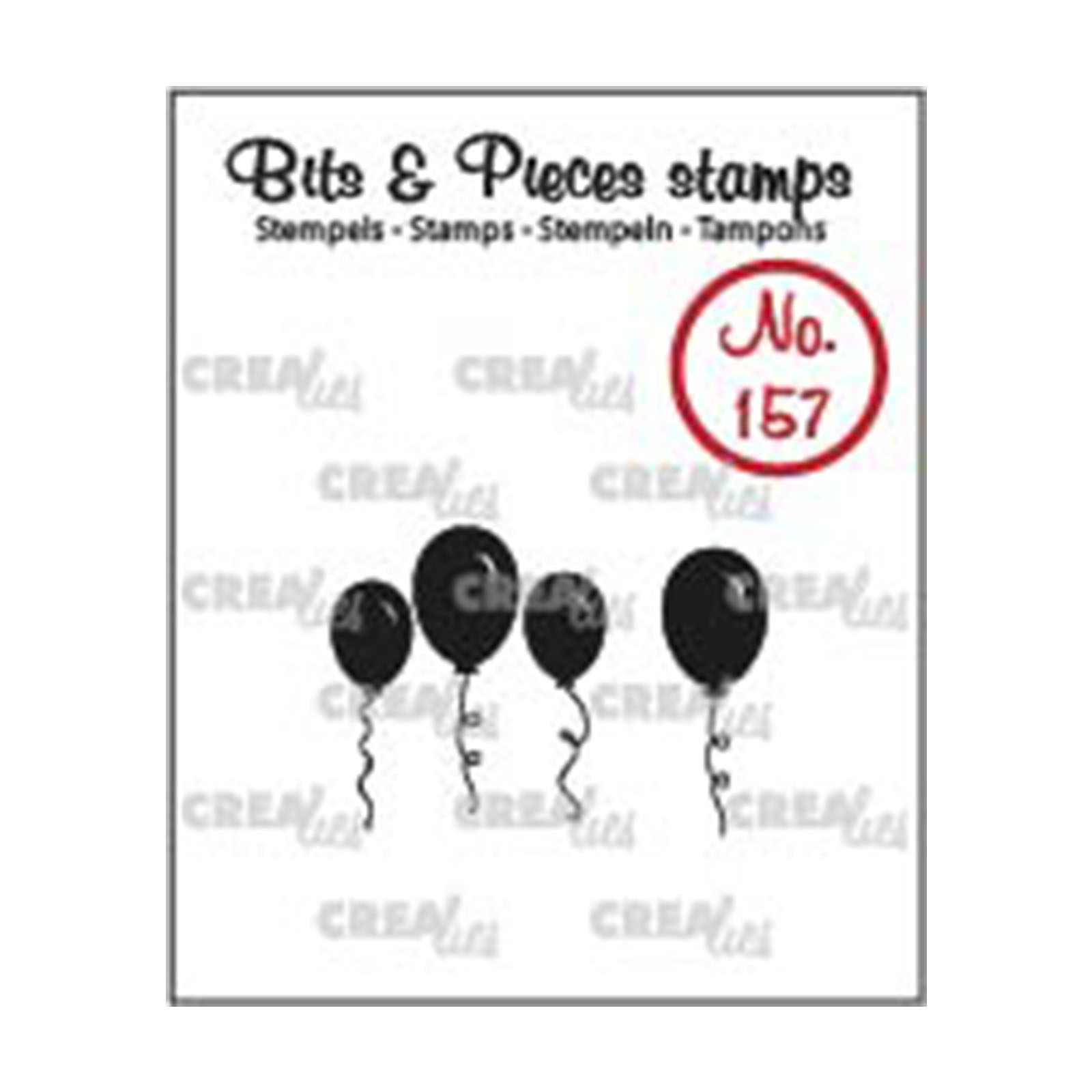 Crealies • Bits & Pieces stamp No.157 Balloons closed