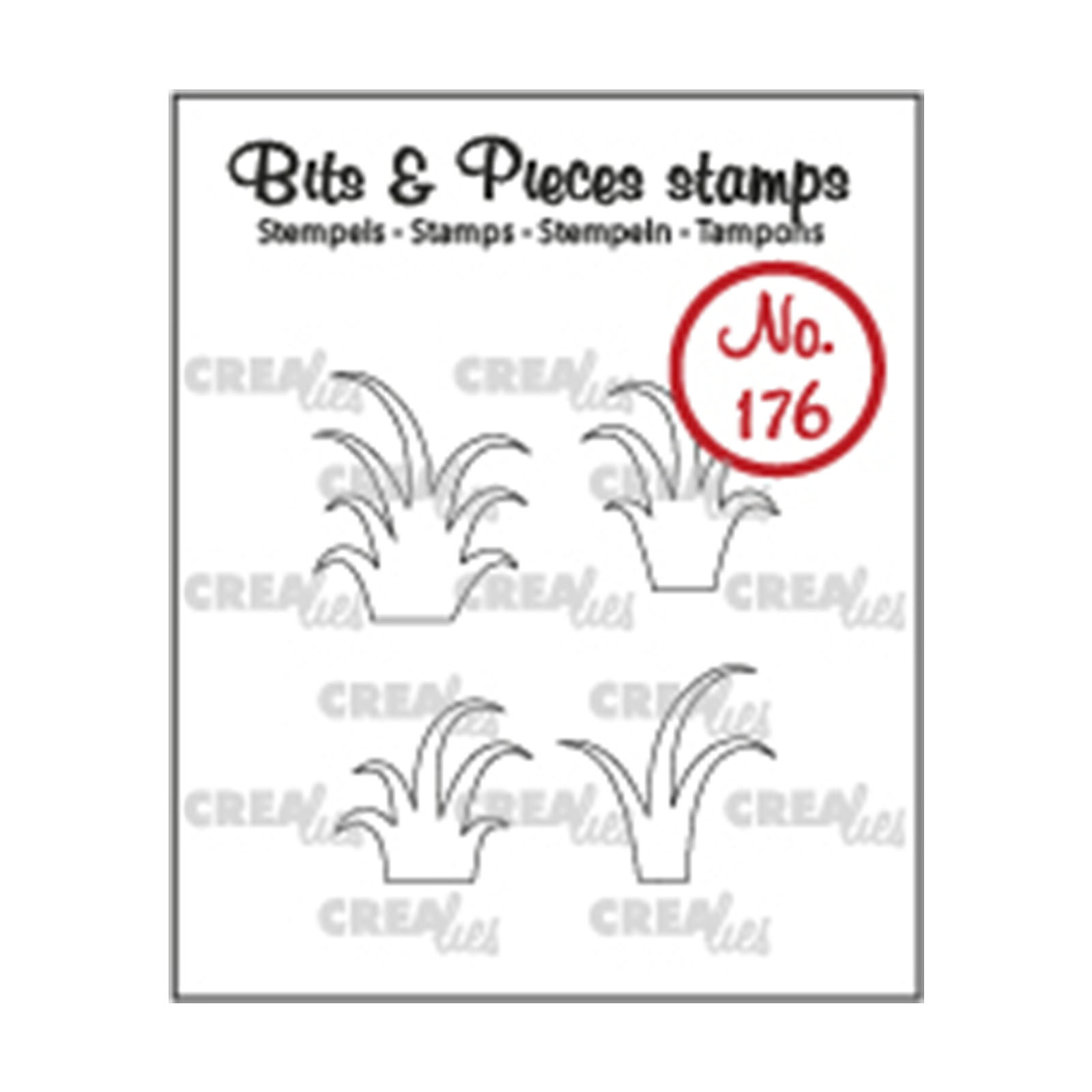 Crealies • Bits & Pieces Stempel No.176 Gras 4pcs