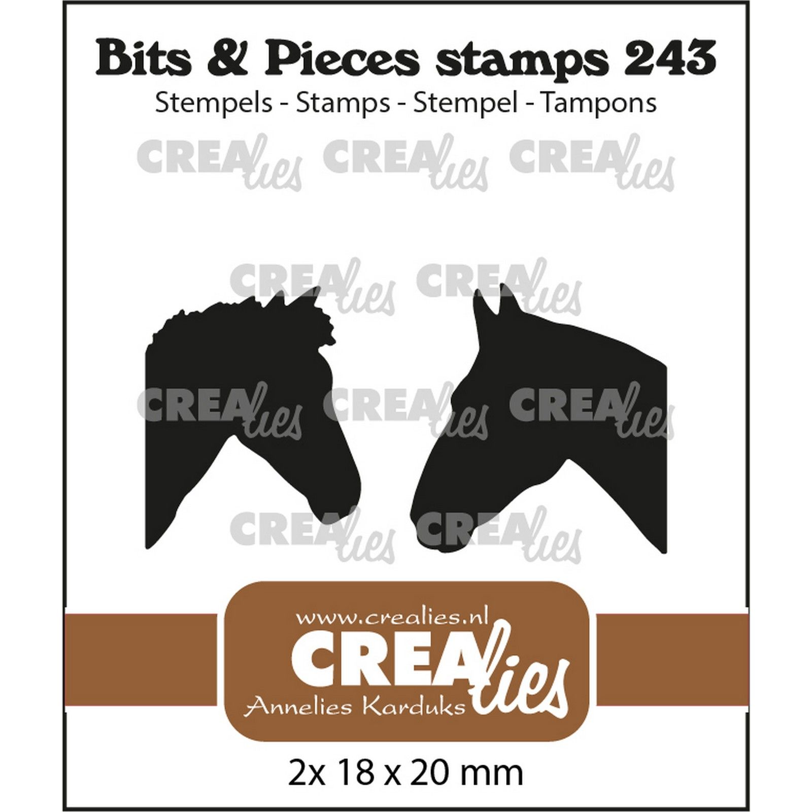 Crealies • Bits & Pieces Stamps Horse Heads Silhouettes Solid